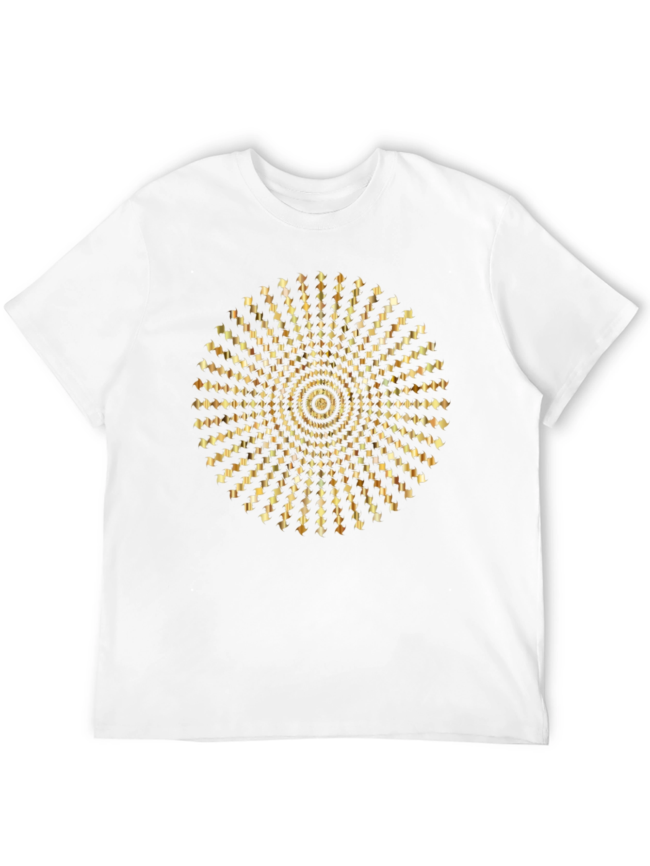 Optical Illusion Gold Pattern T-Shirt