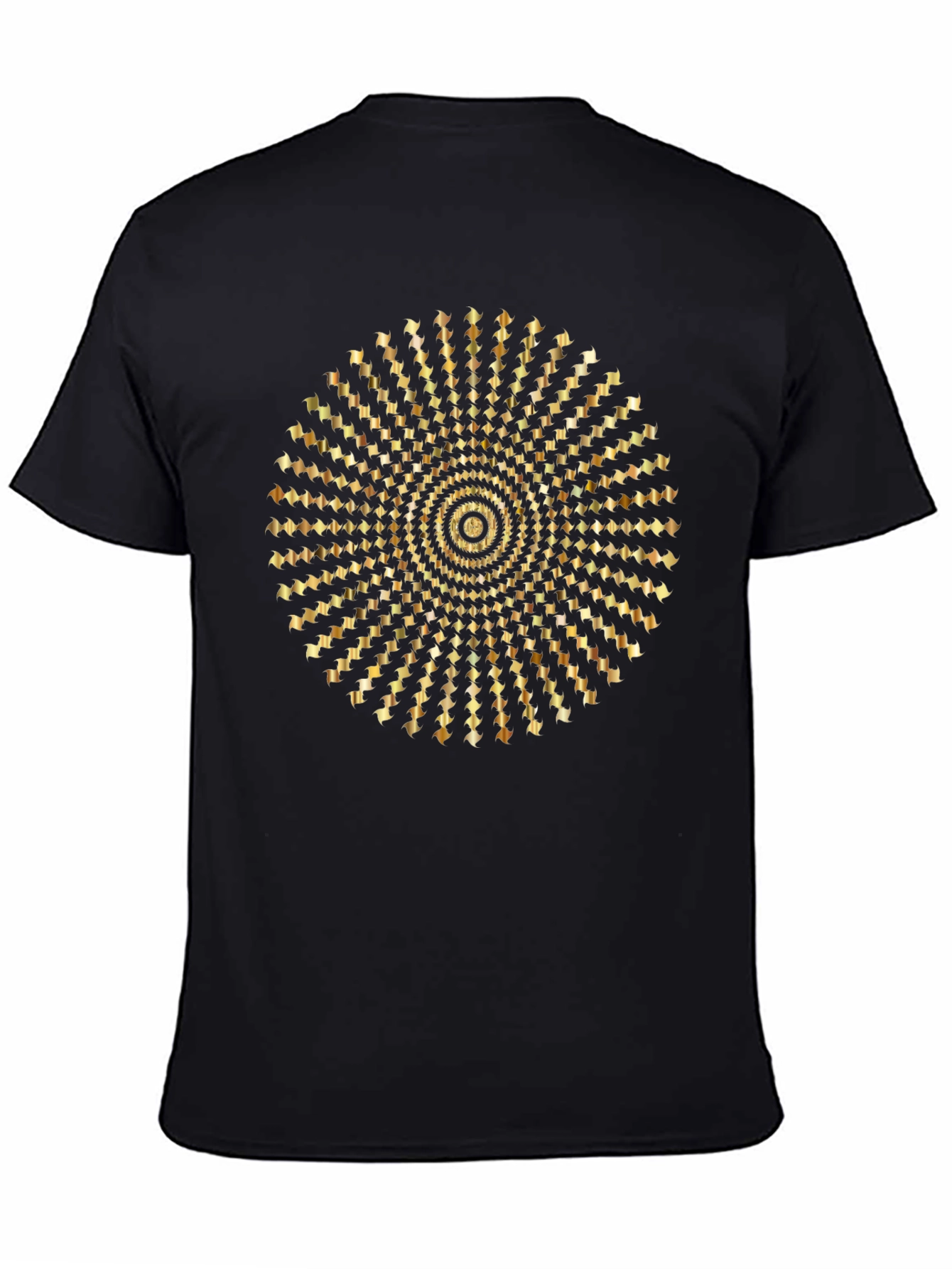 Optical Illusion Gold Pattern T-Shirt