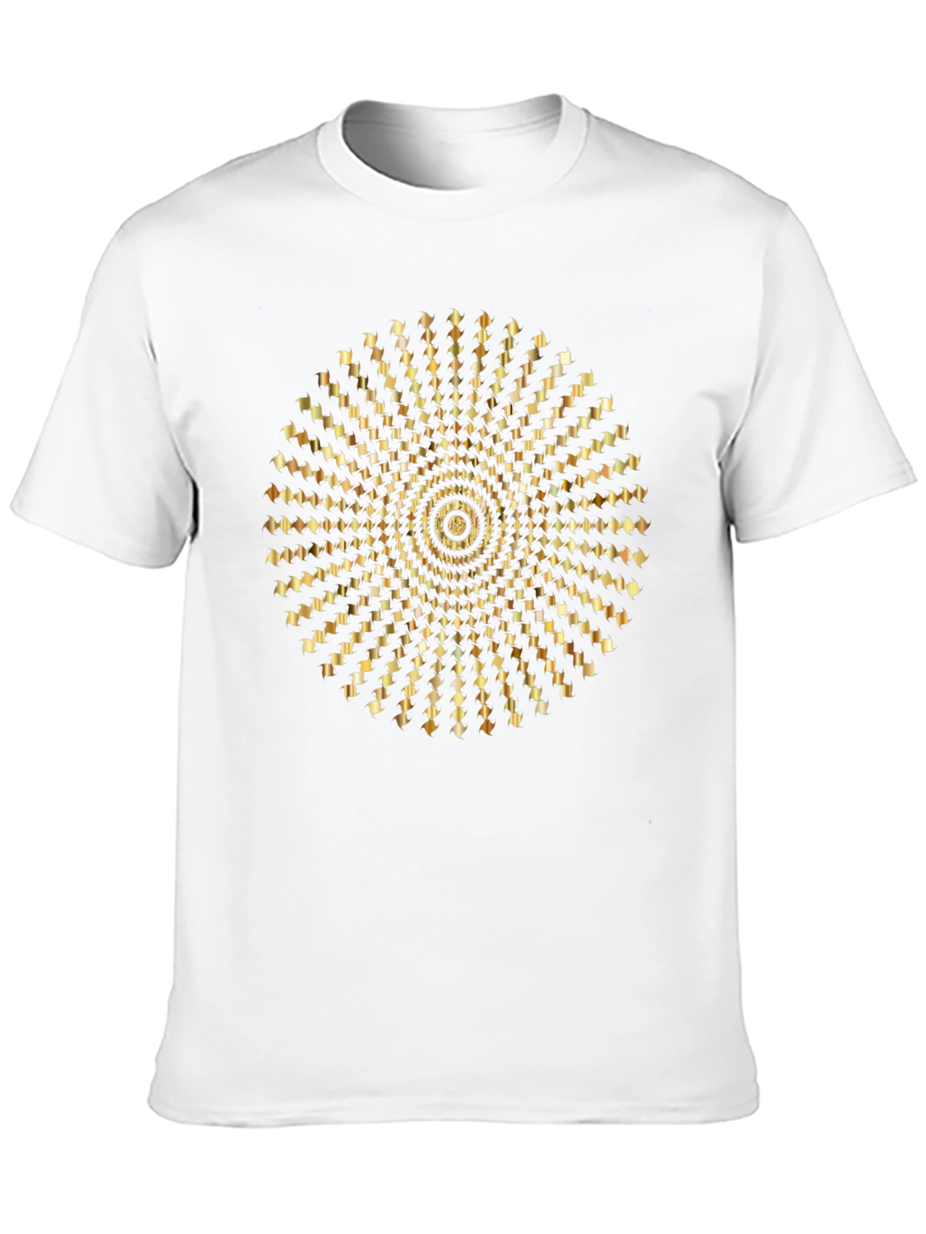 Optical Illusion Gold Pattern T-Shirt