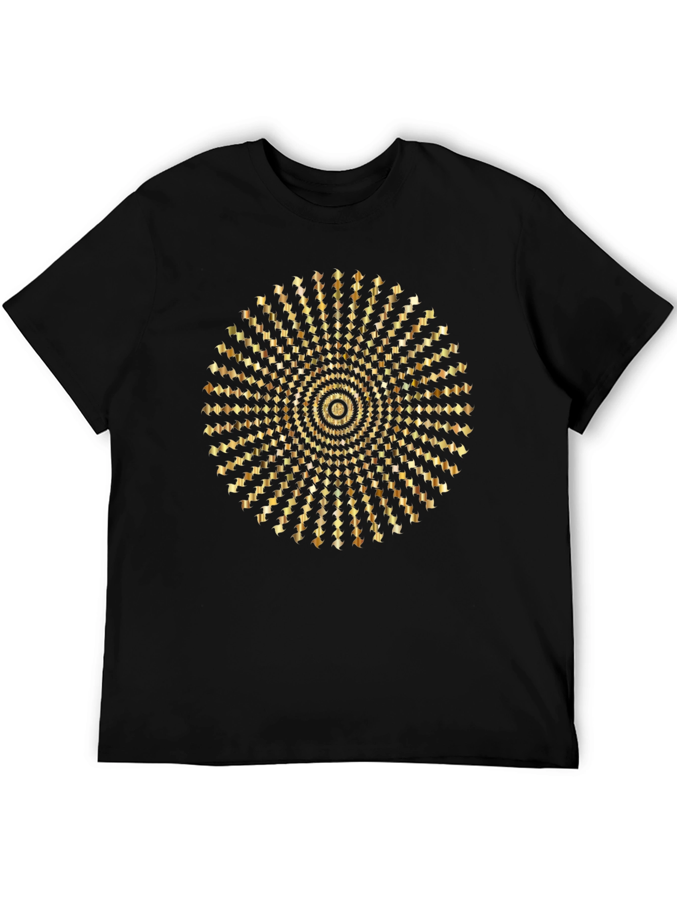 Optical Illusion Gold Pattern T-Shirt