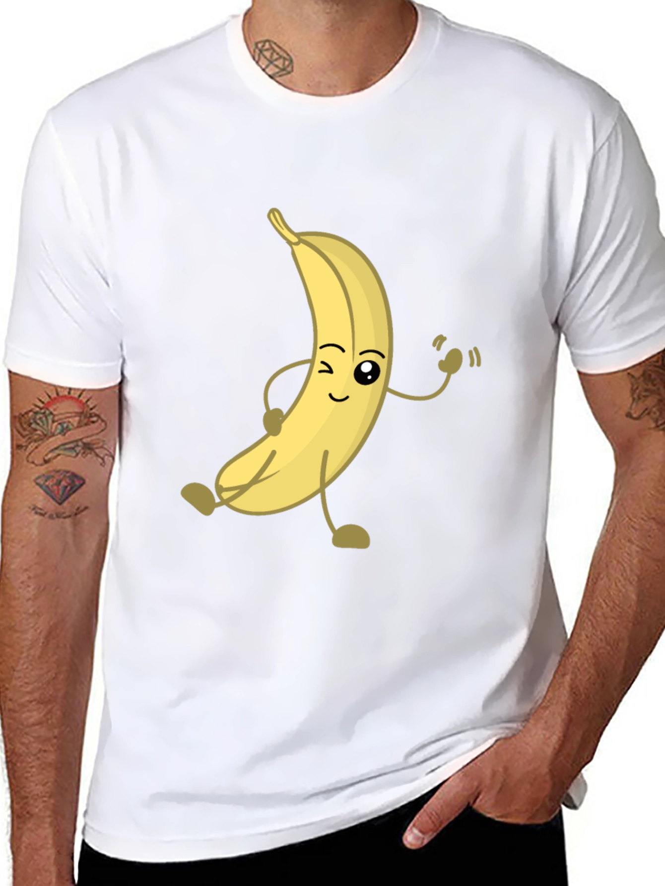 Funny Banana Cartoon Graphic T-Shirt