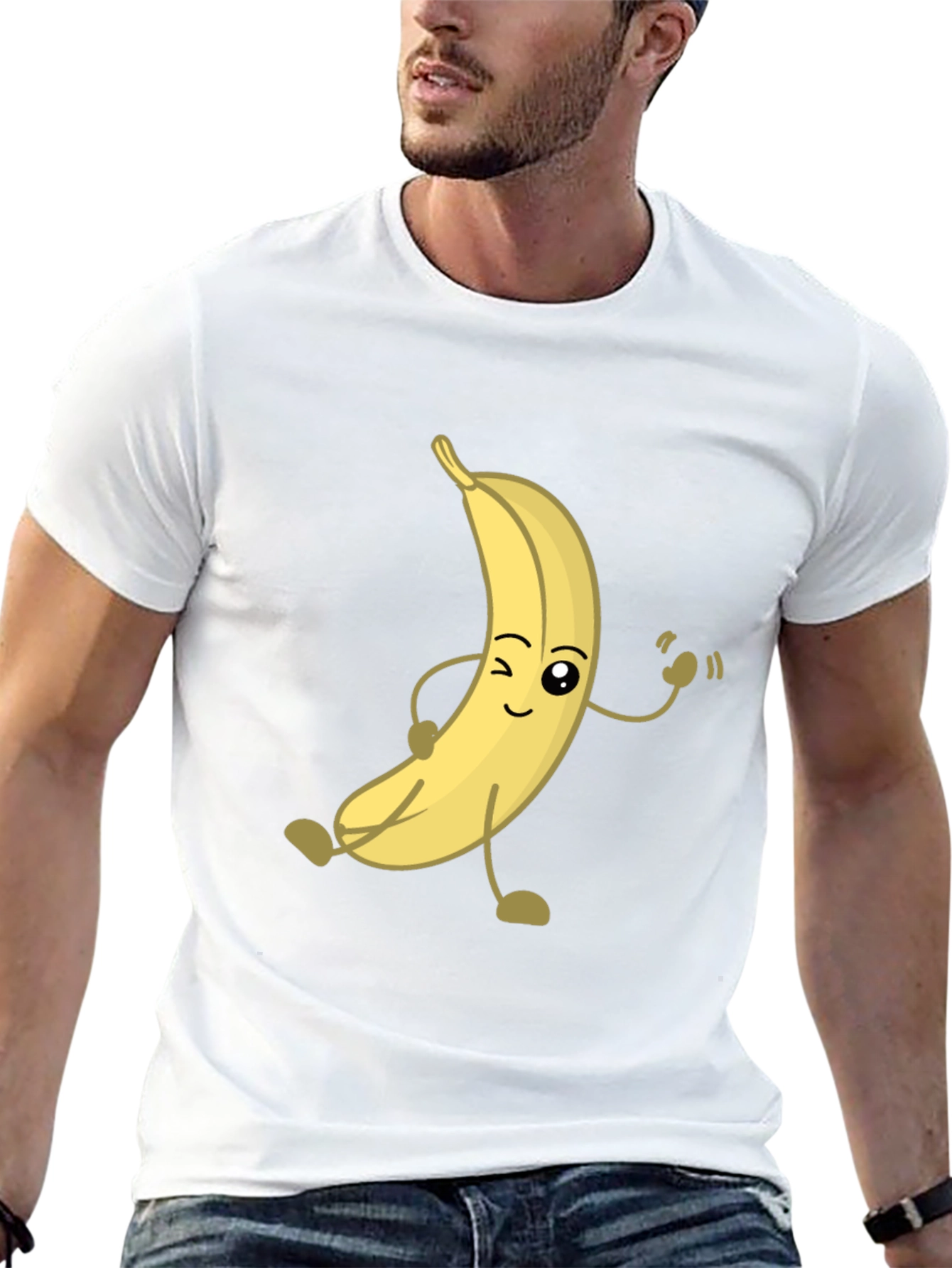 Funny Banana Cartoon Graphic T-Shirt