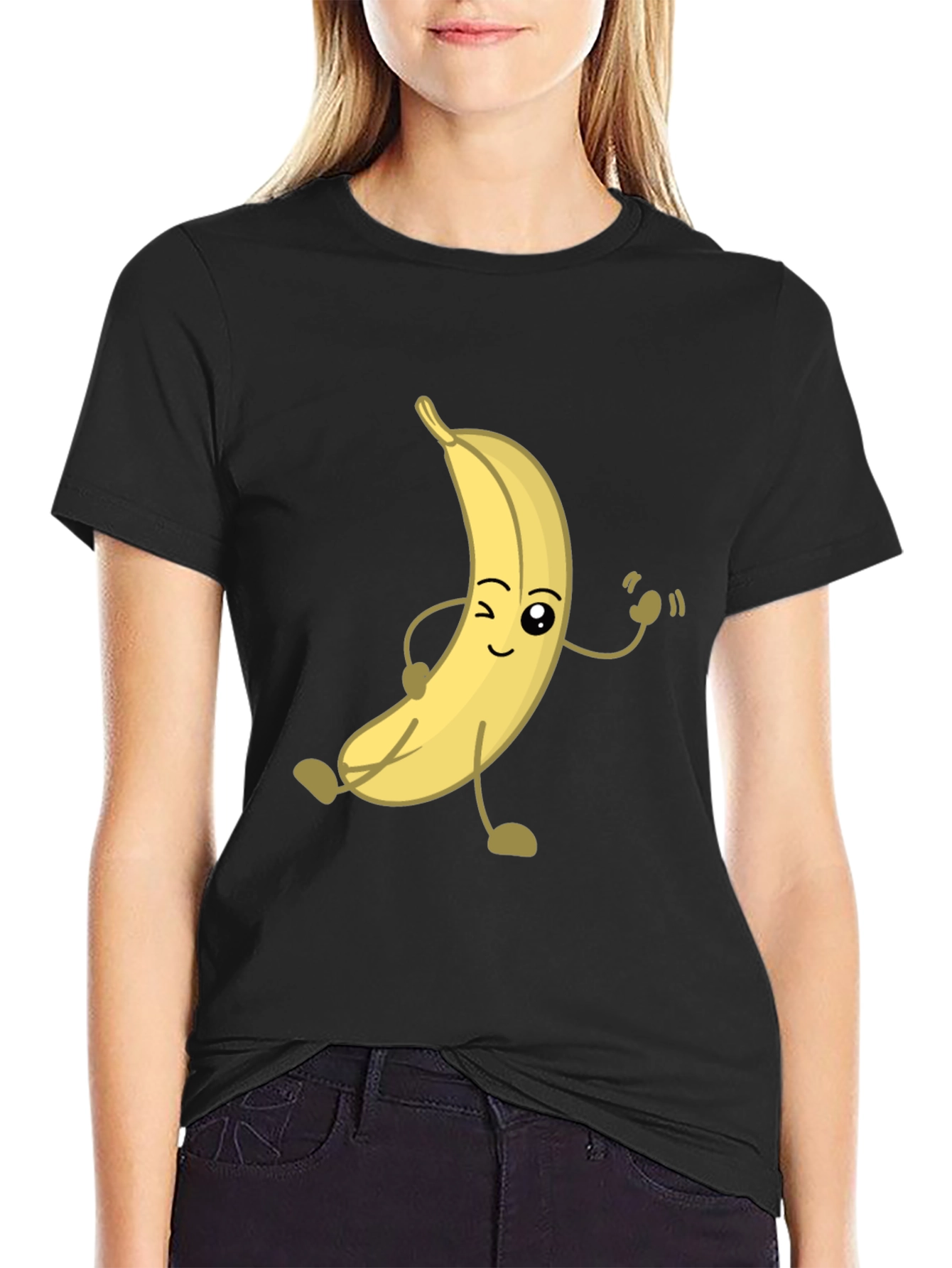 Funny Banana Cartoon Graphic T-Shirt
