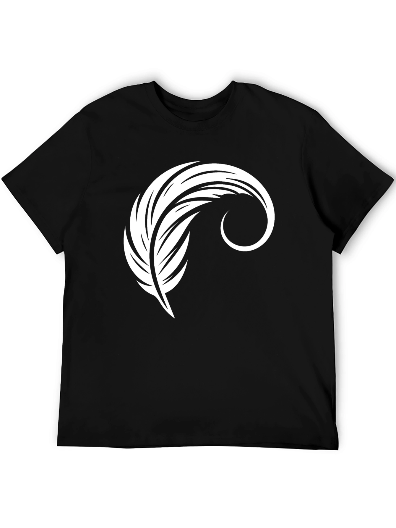 Feather Graphic Black T-Shirt
