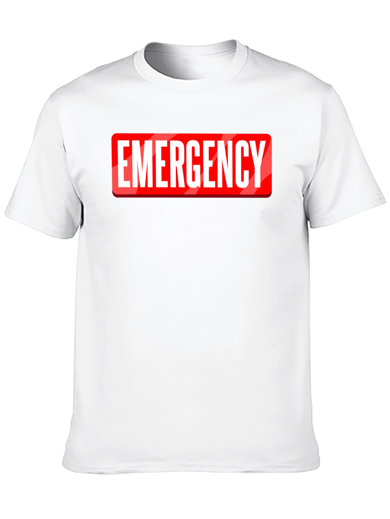 Emergency Graphic Tee - Black Cotton T-Shirt
