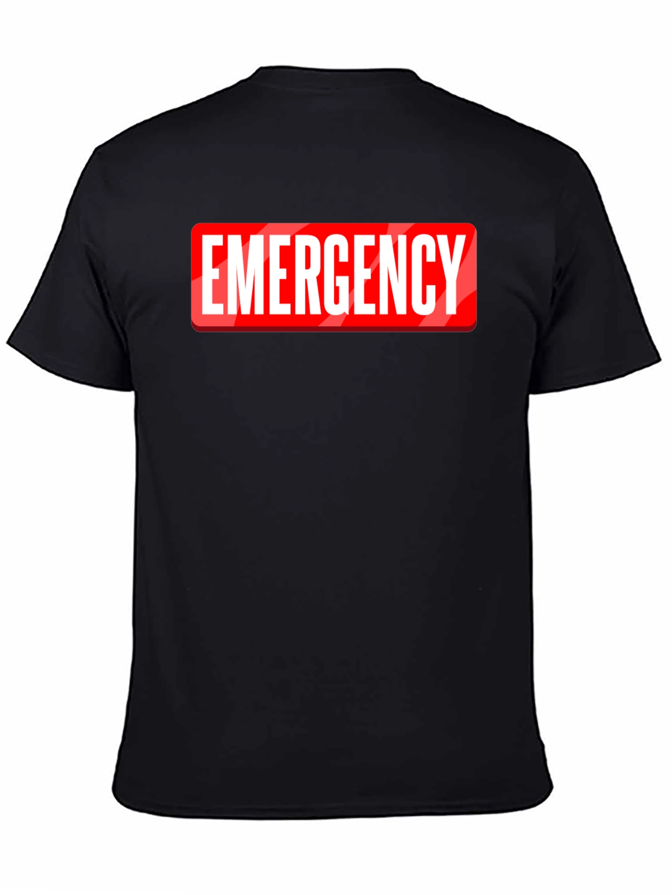Emergency Graphic Tee - Black Cotton T-Shirt