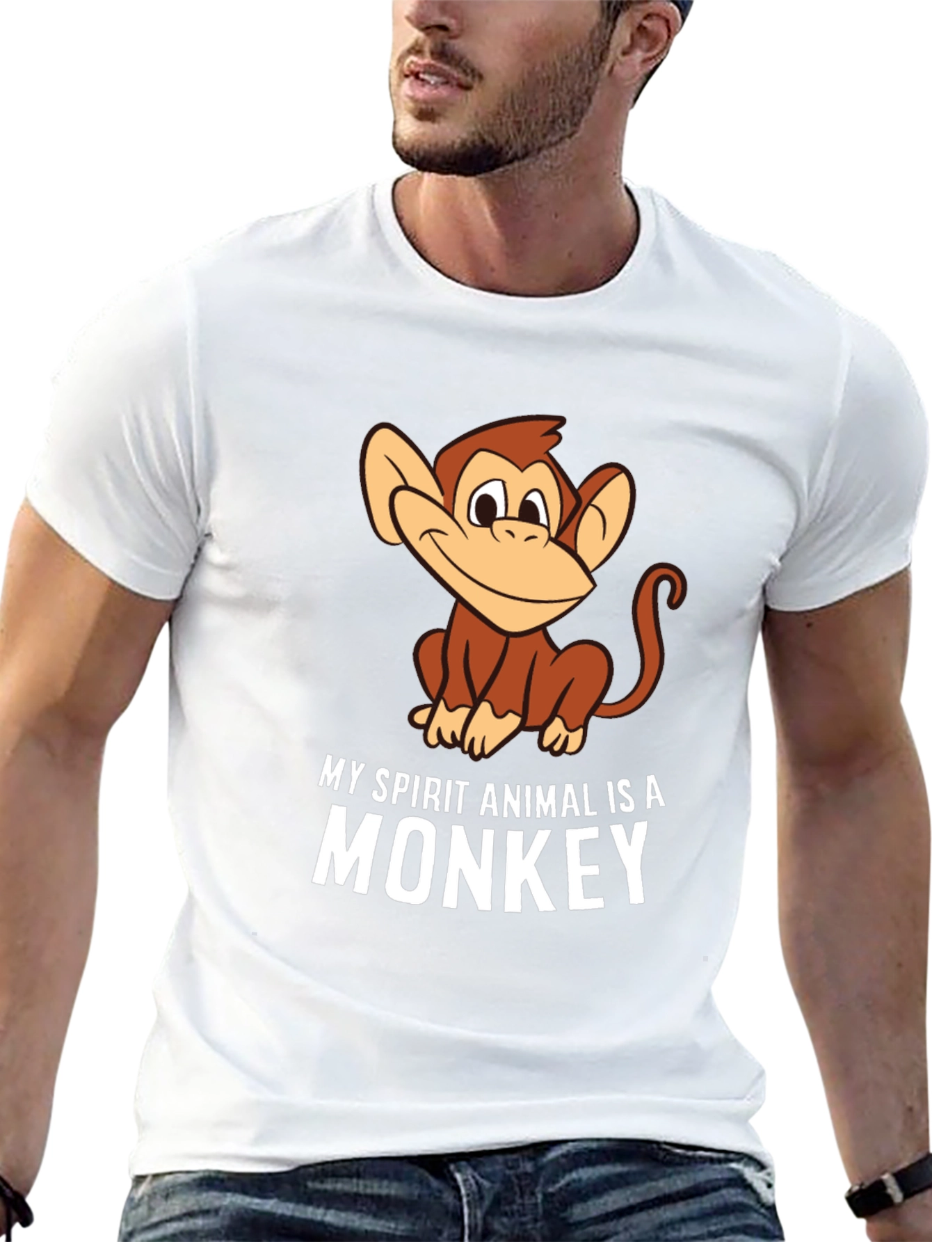 Funny Monkey Spirit Animal T-Shirt - Novelty Tee