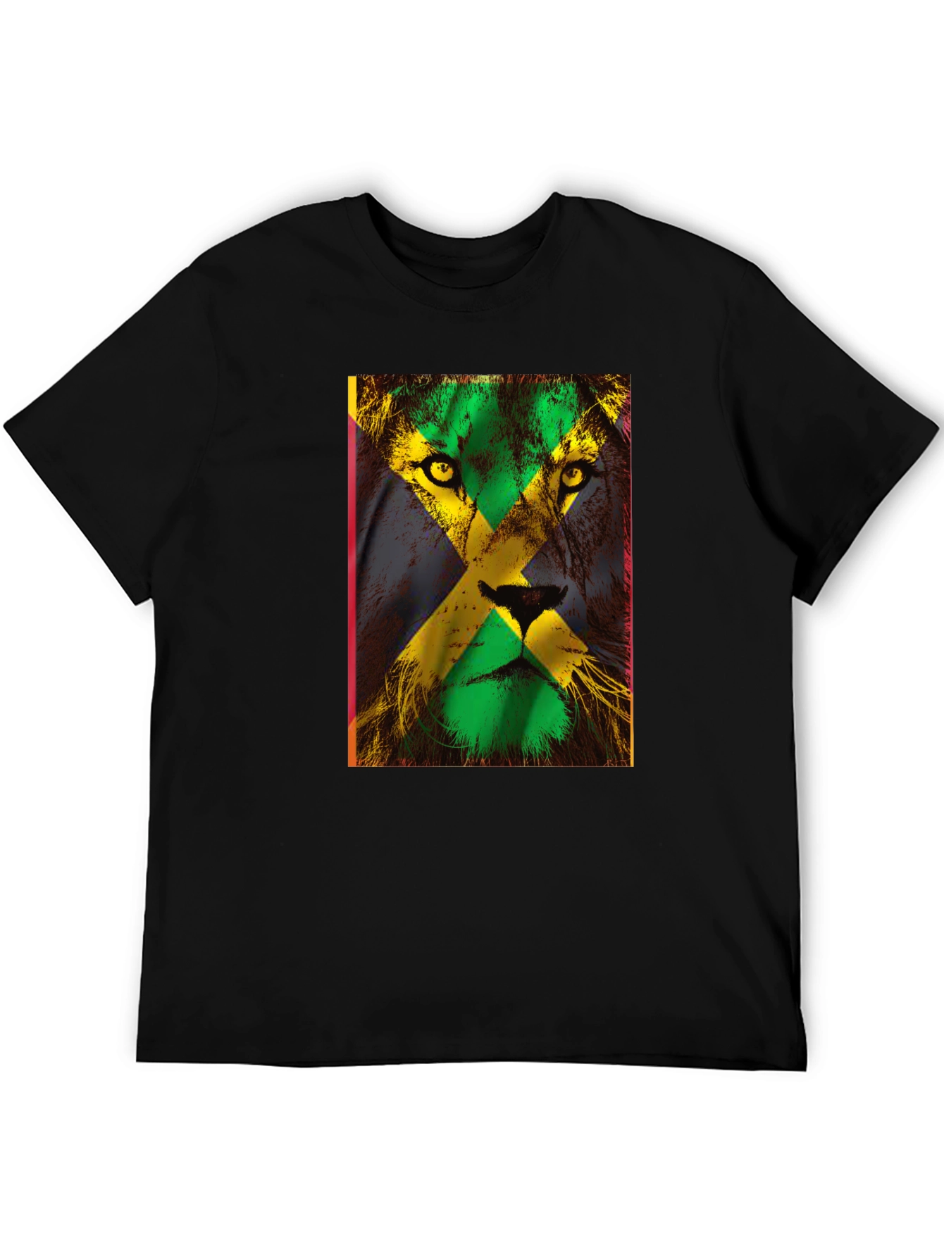 Jamaican Flag Lion Graphic Tee