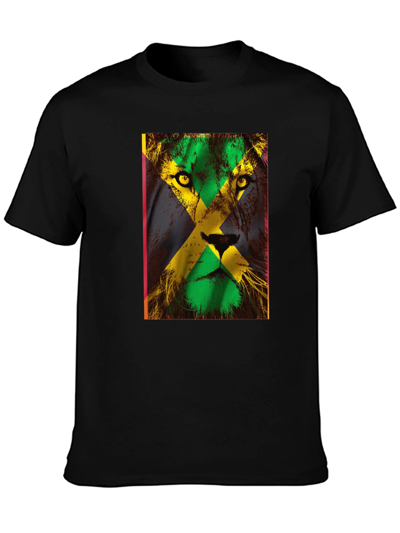 Jamaican Flag Lion Graphic Tee