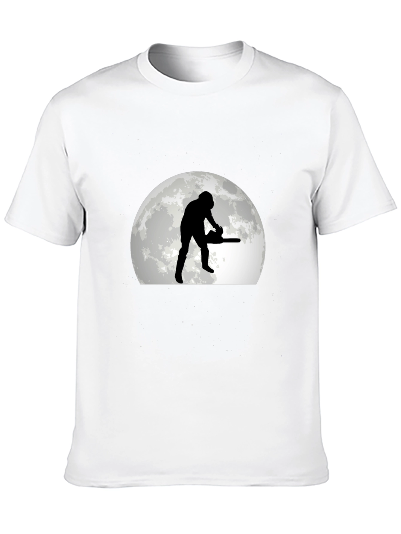 Lumberjack Moon Graphic Tee - Black Cotton T-Shirt