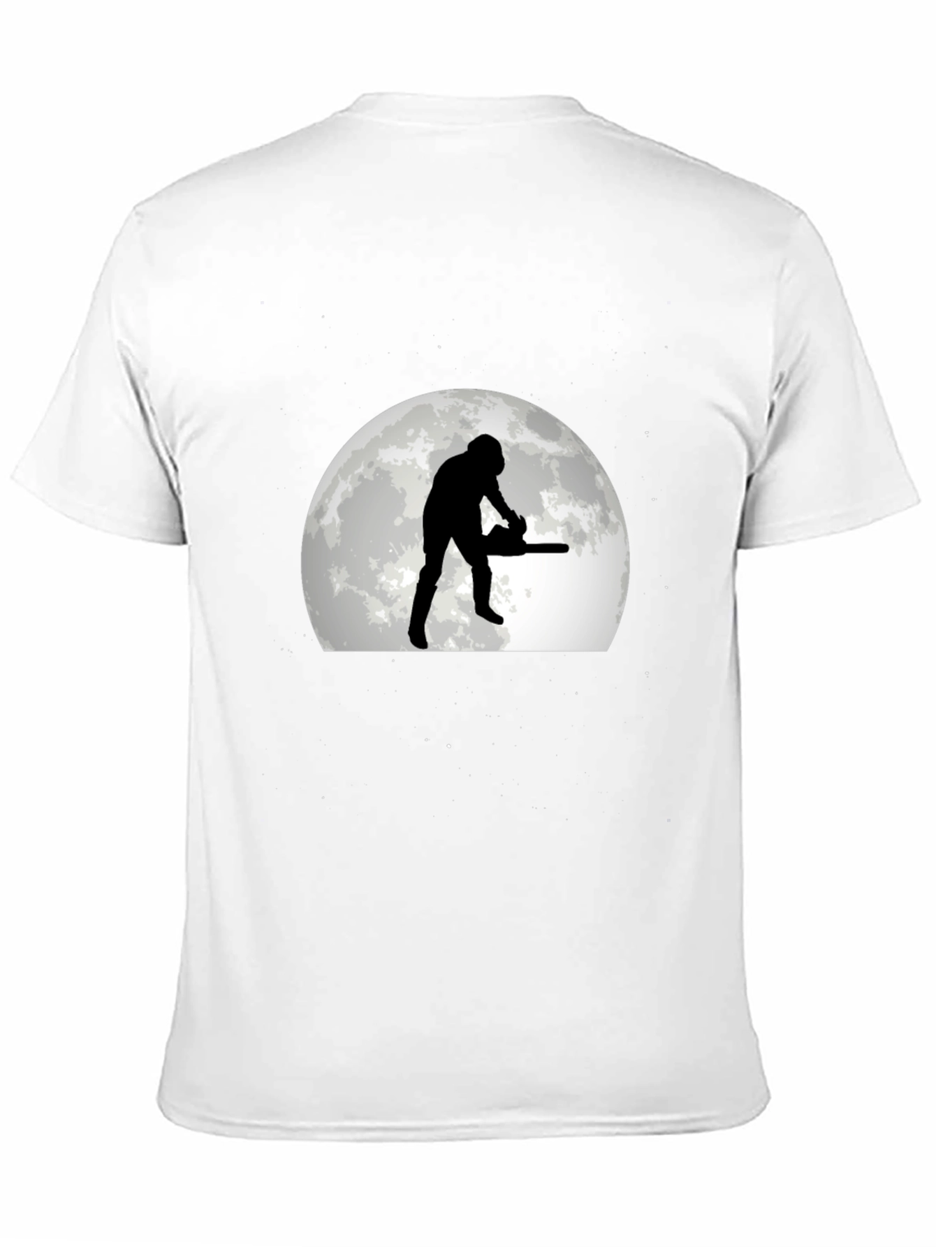 Lumberjack Moon Graphic Tee - Black Cotton T-Shirt