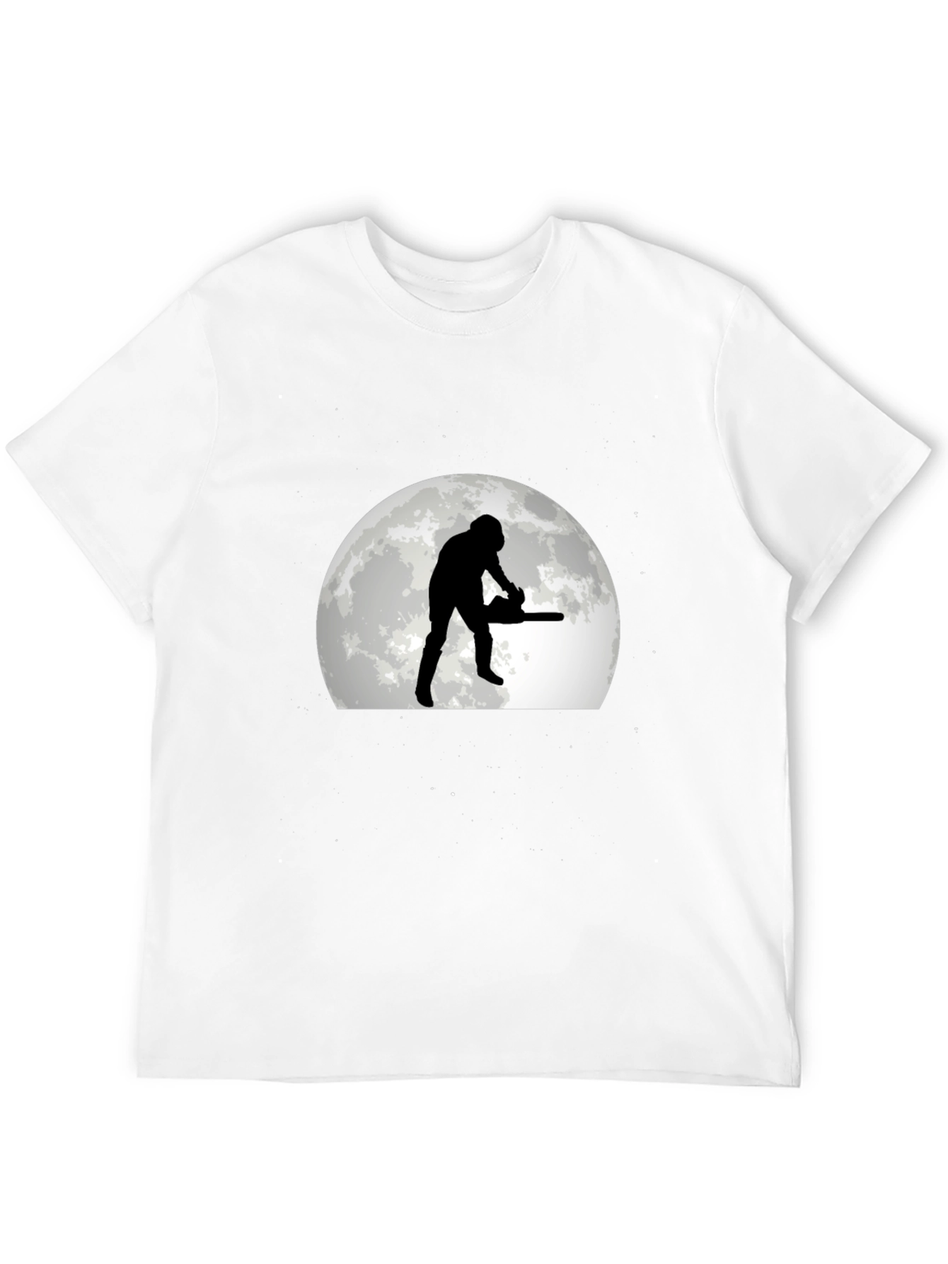 Lumberjack Moon Graphic Tee - Black Cotton T-Shirt