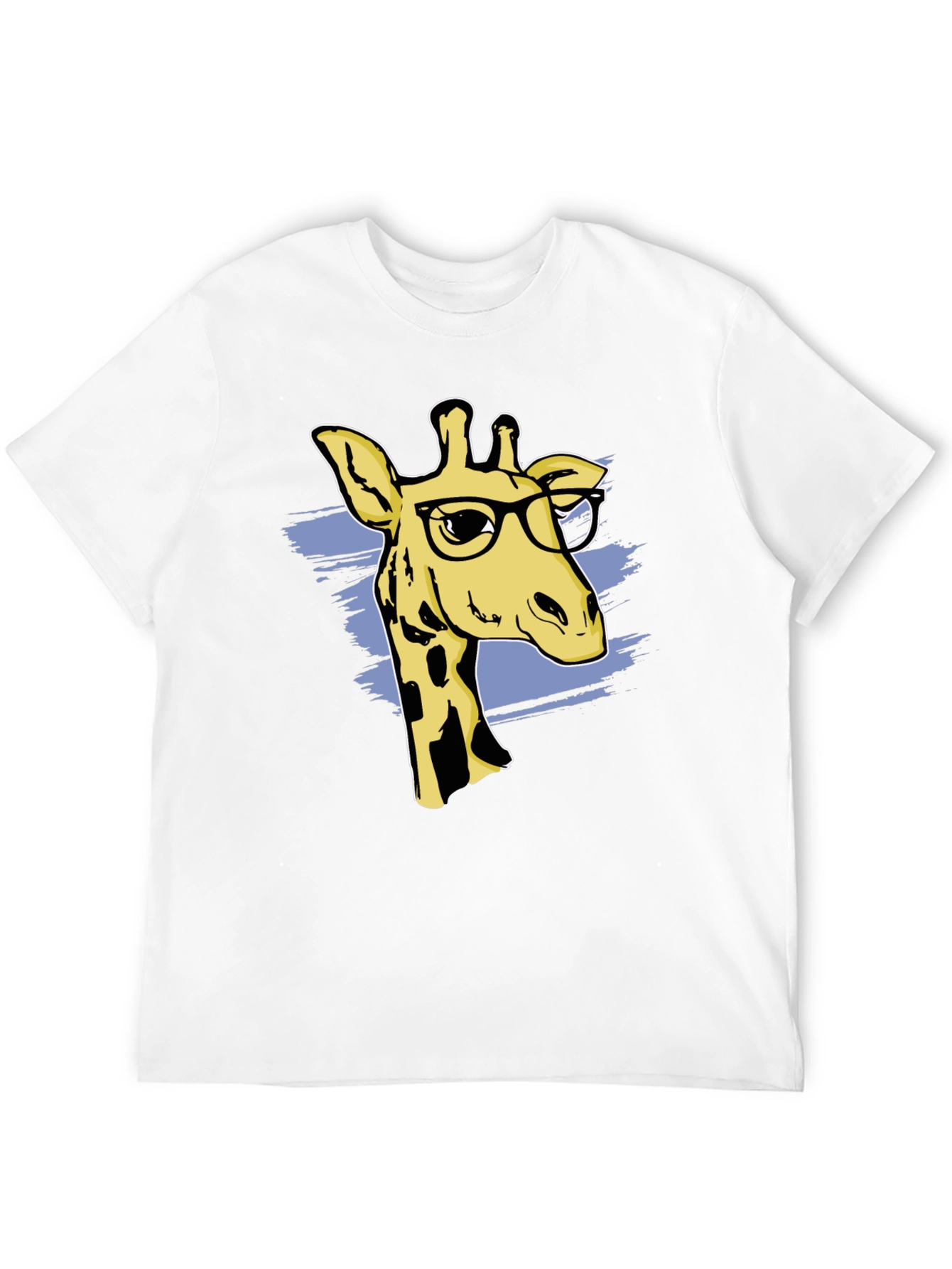 Giraffe Nerd T-Shirt - Black Cotton Blend