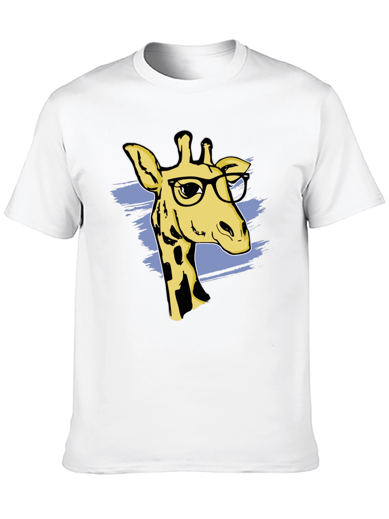 Giraffe Nerd T-Shirt - Black Cotton Blend
