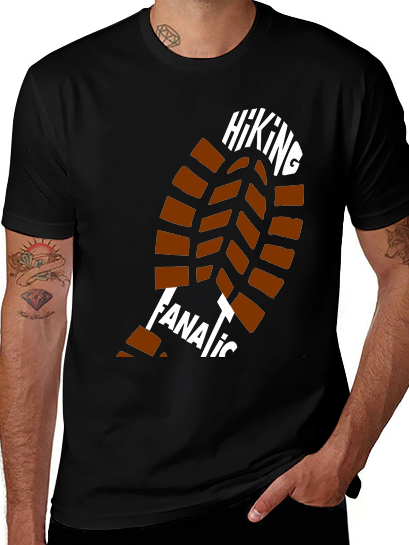 Hiking Fanatic Graphic Tee - Black