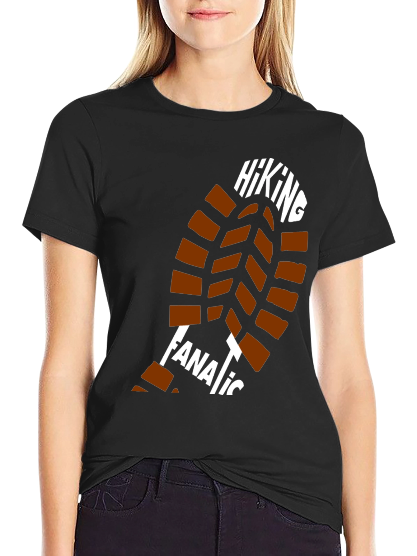 Hiking Fanatic Graphic Tee - Black