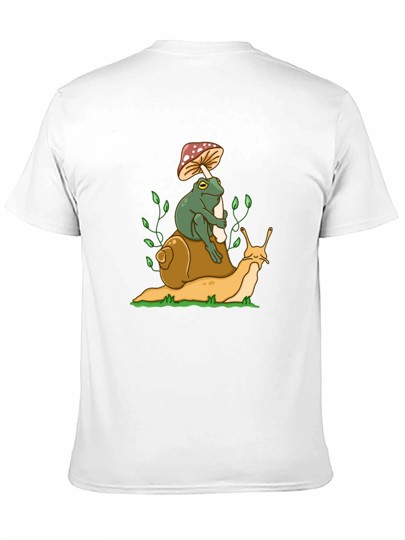 Frog Riding Snail T-Shirt - Unique Graphic Tee