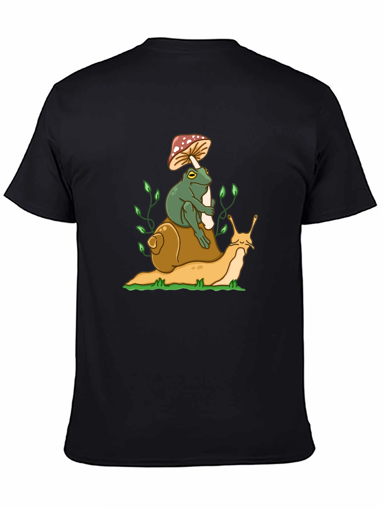 Frog Riding Snail T-Shirt - Unique Graphic Tee