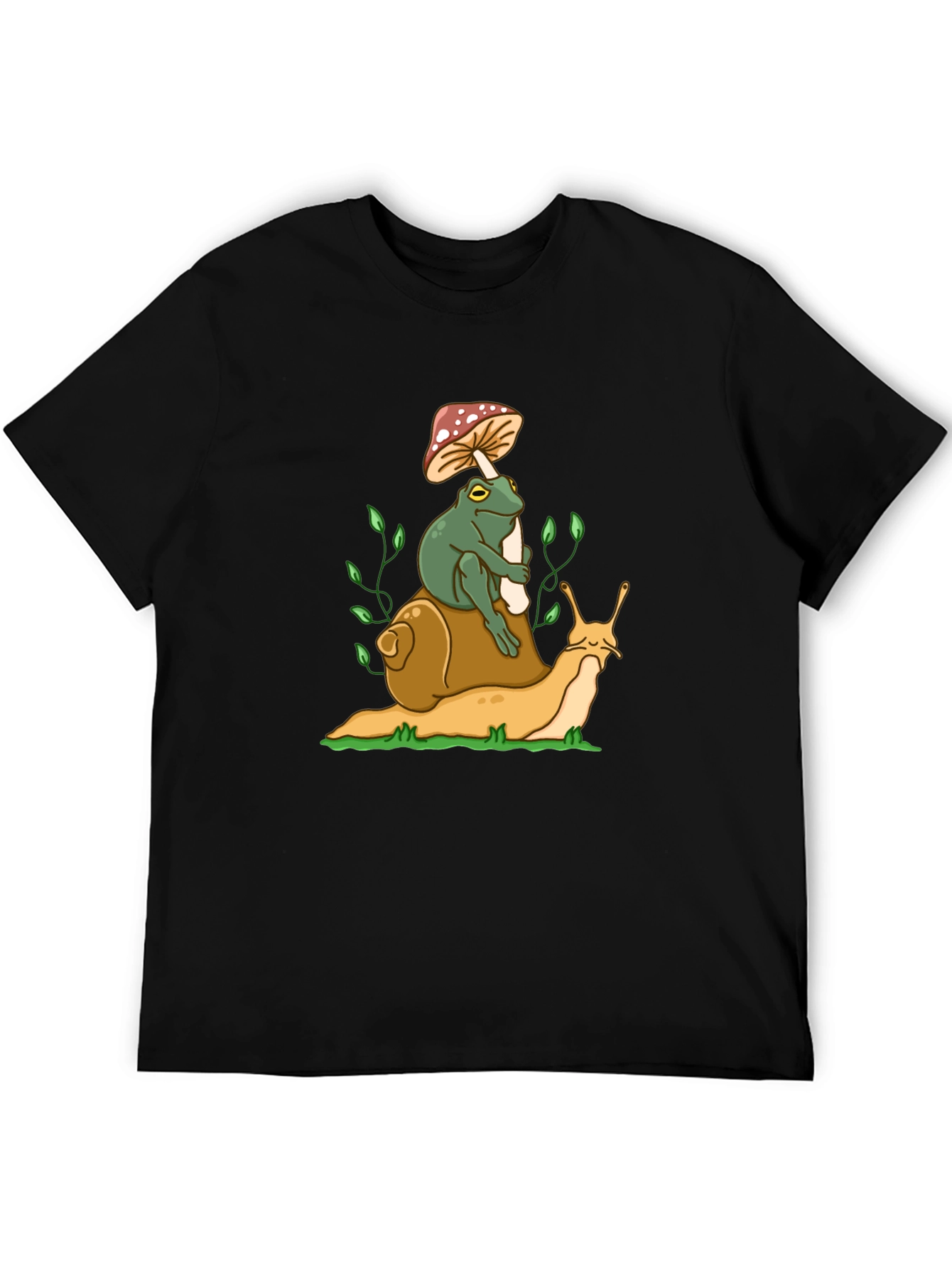 Frog Riding Snail T-Shirt - Unique Graphic Tee