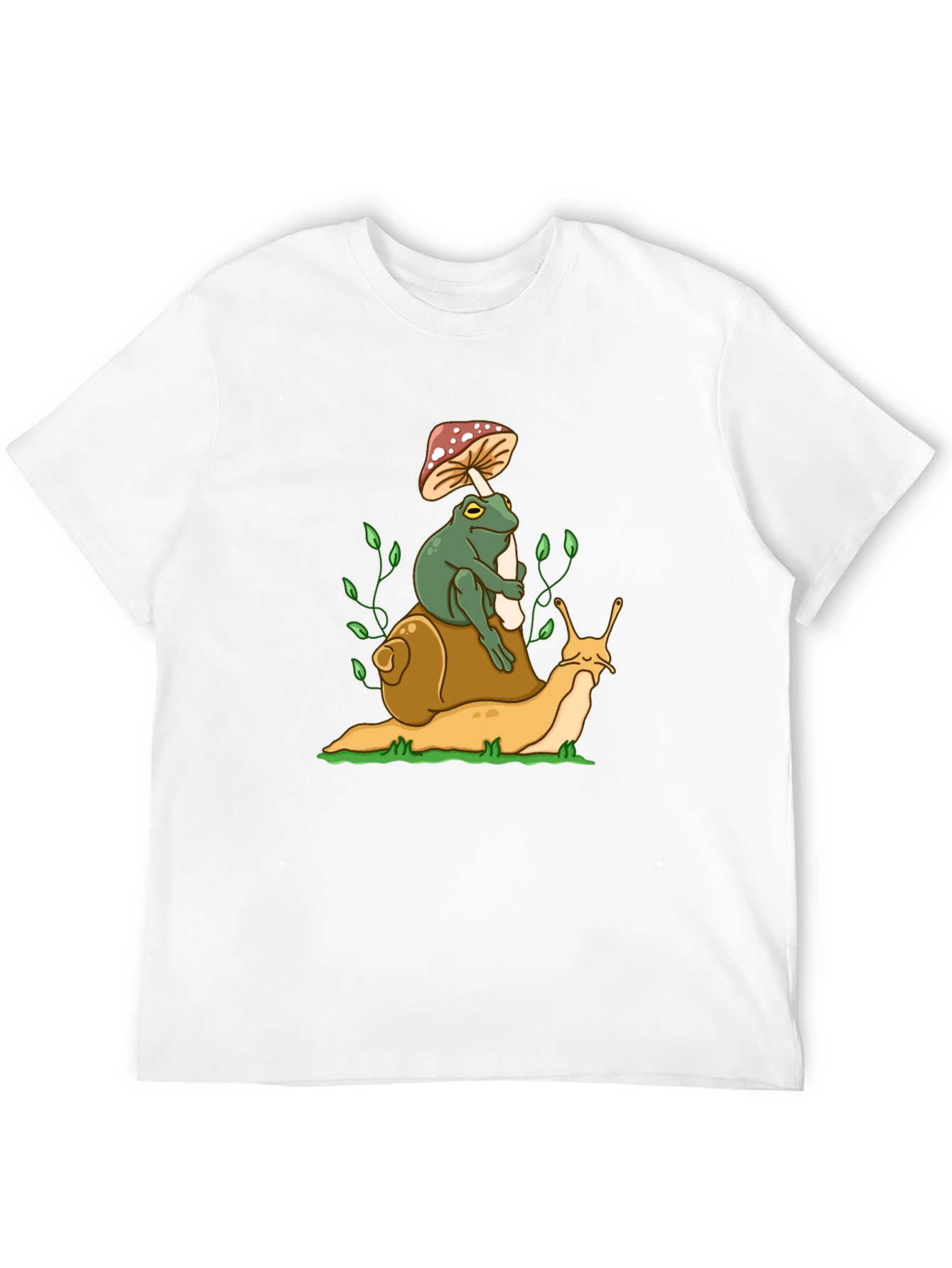 Frog Riding Snail T-Shirt - Unique Graphic Tee