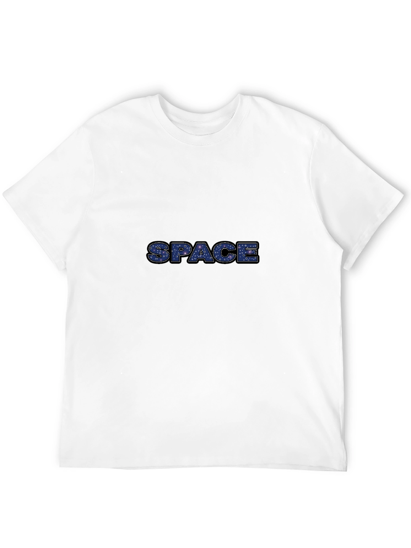 Space Print Black T-Shirt - Galaxy Design