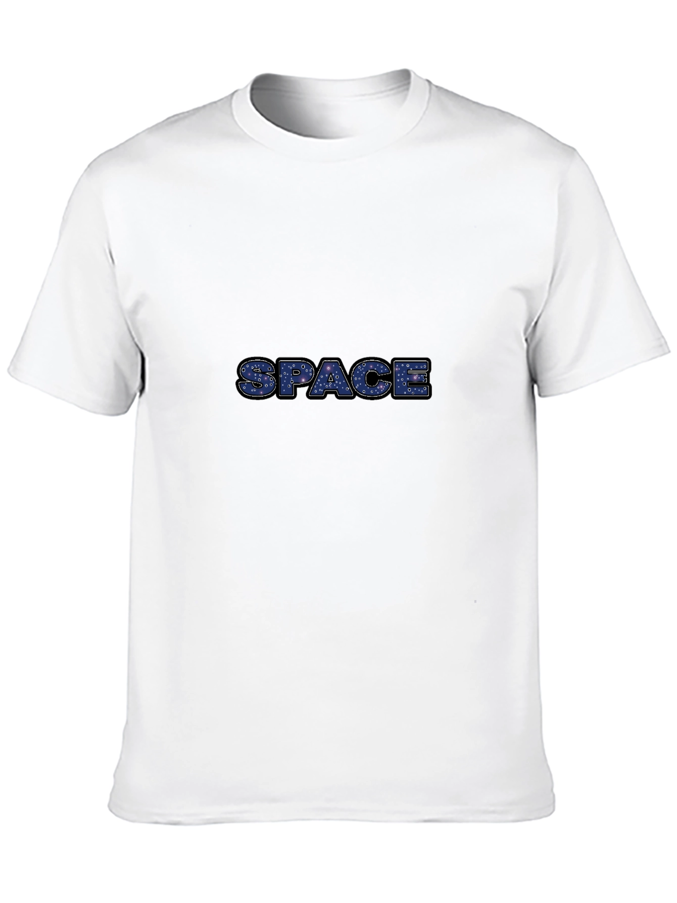 Space Print Black T-Shirt - Galaxy Design