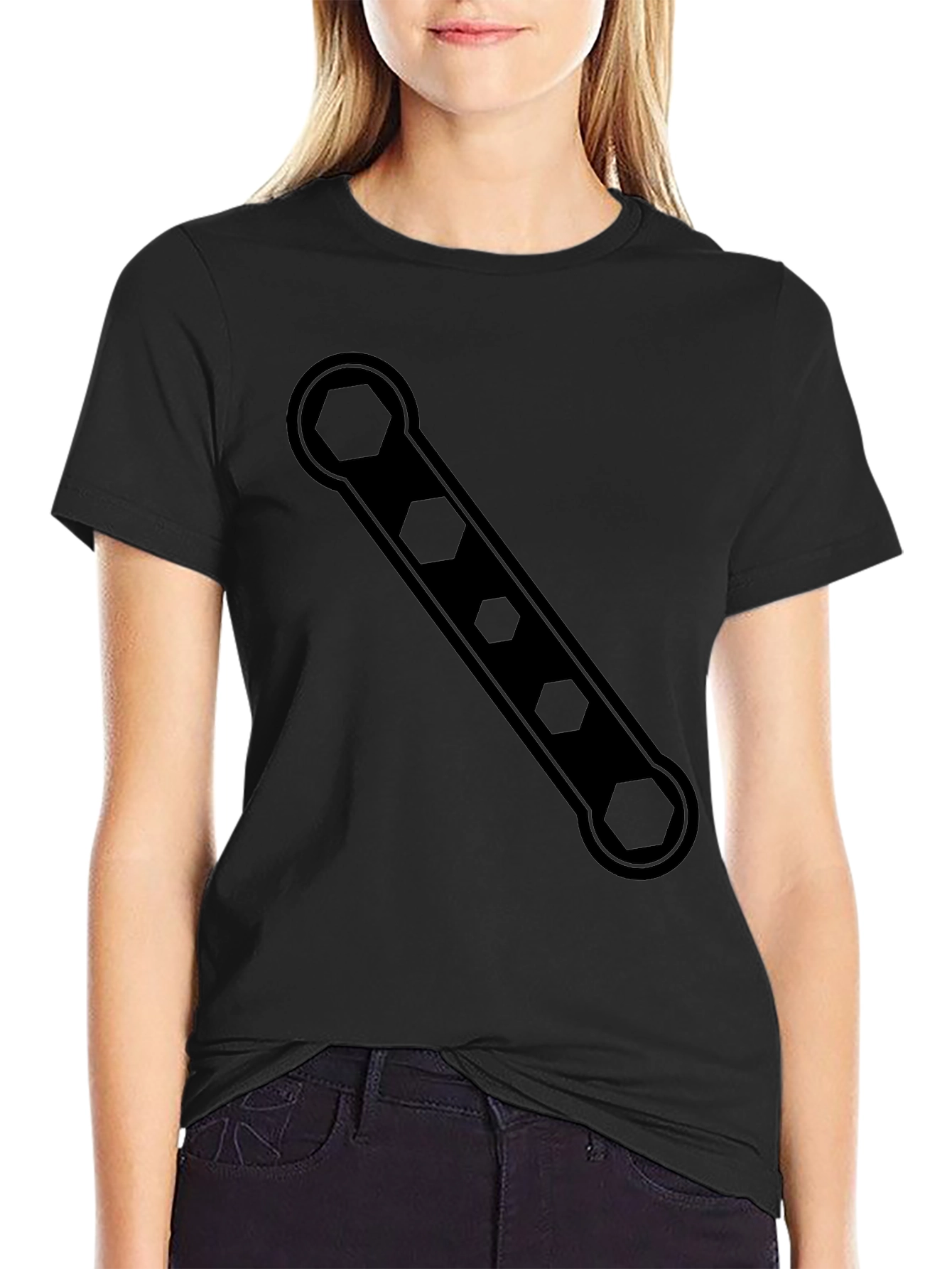 Hex Wrench Graphic Tee - Black Cotton T-Shirt