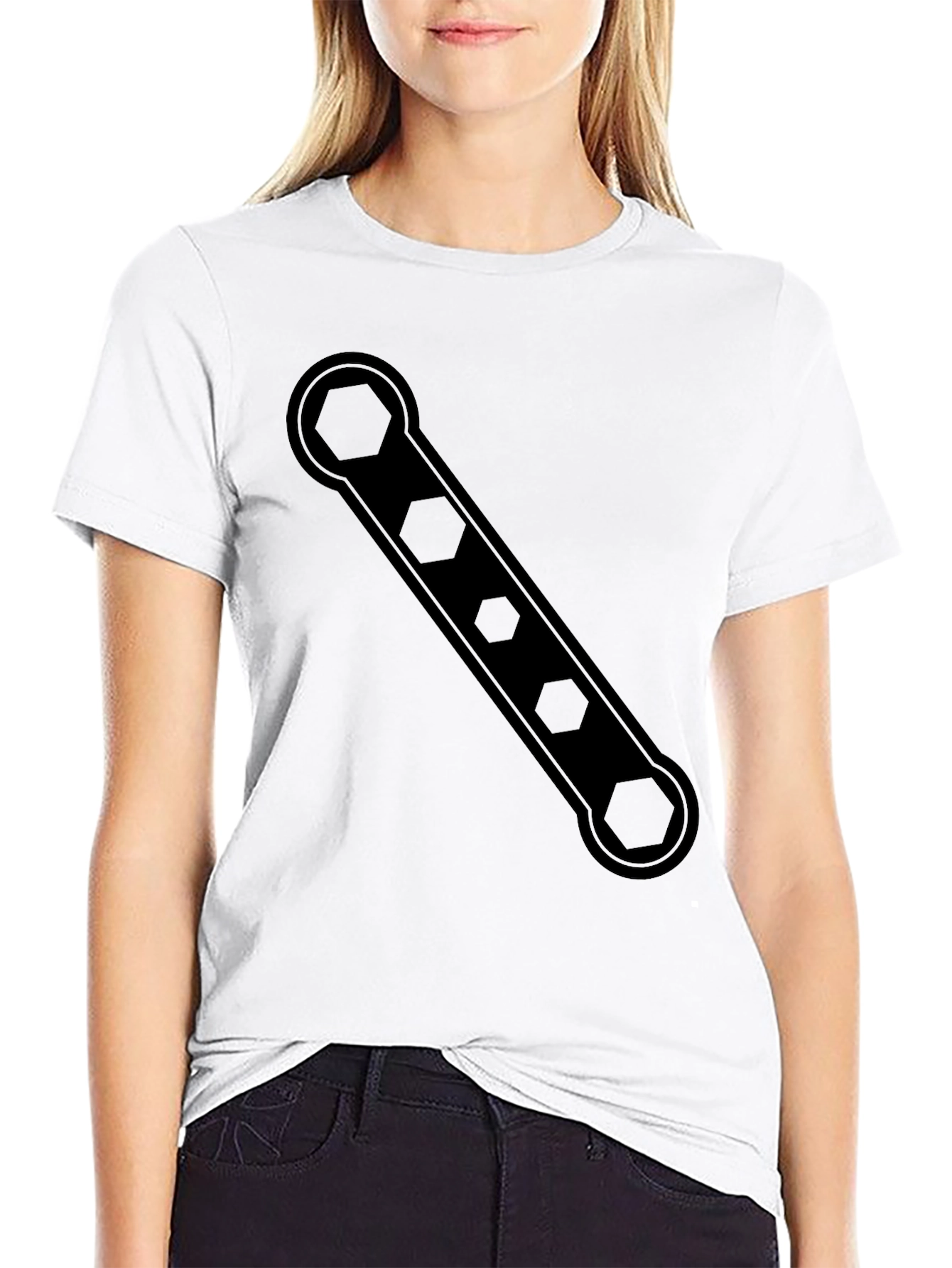 Hex Wrench Graphic Tee - Black Cotton T-Shirt