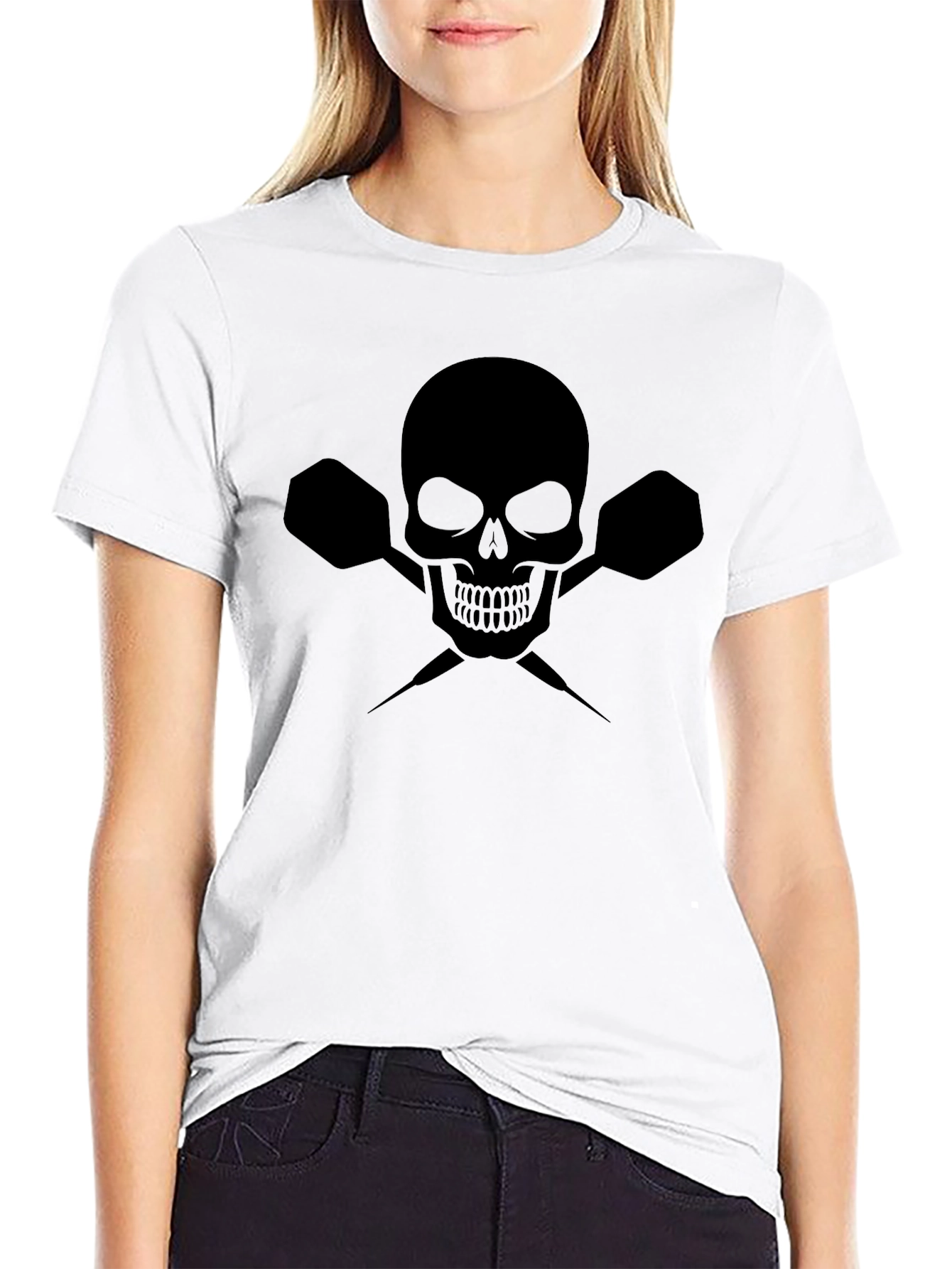 Skull & Darts Graphic Tee - Black