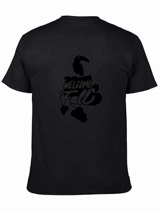 Welcome Fall Black Graphic Tee