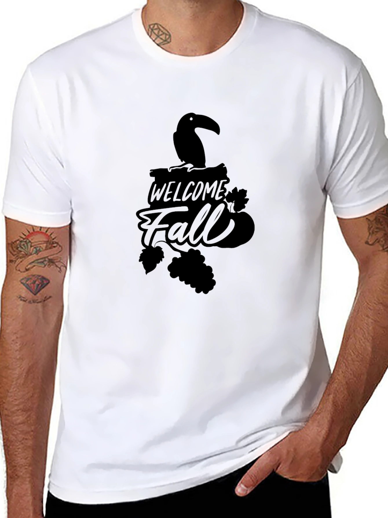 Welcome Fall Black Graphic Tee