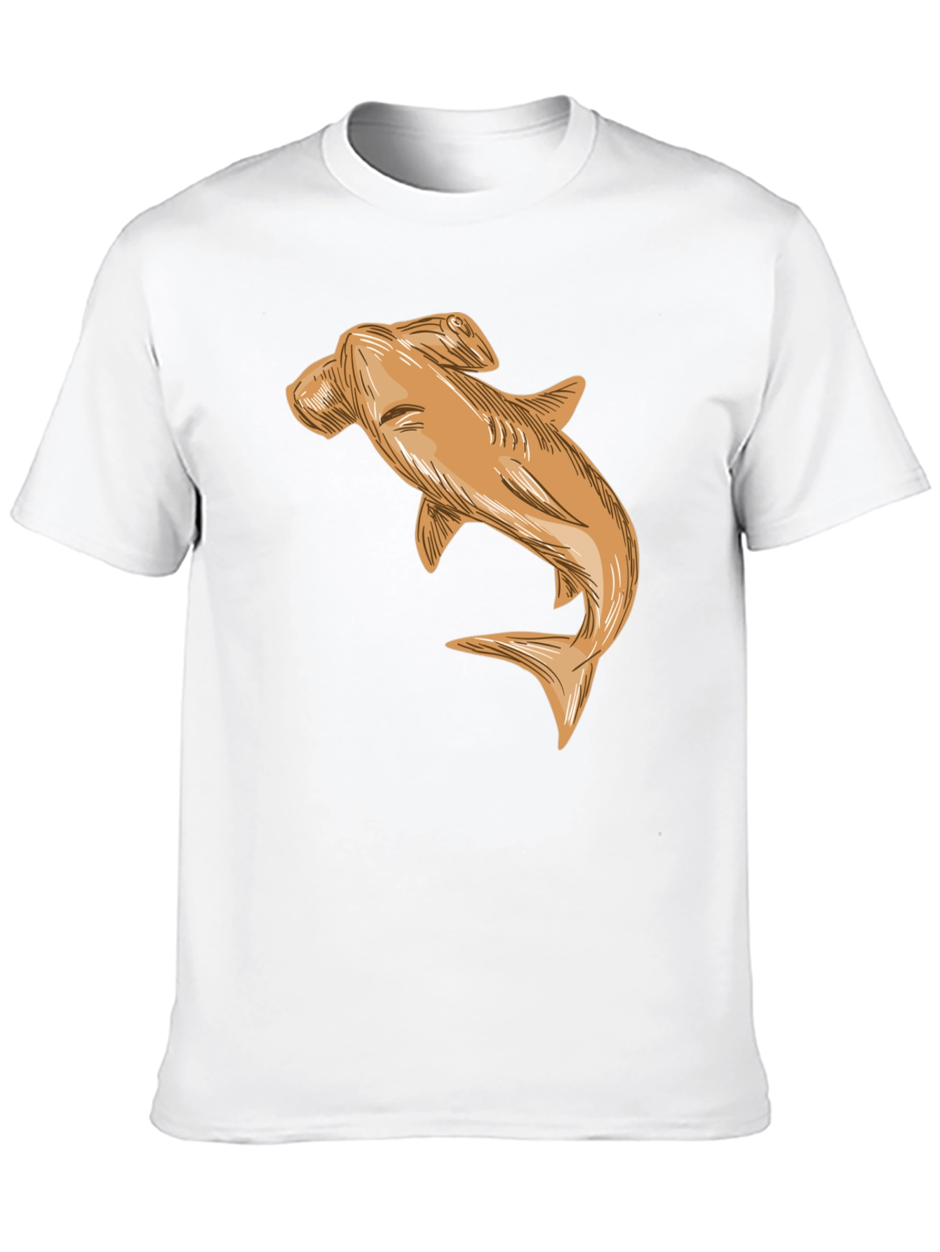 Hammerhead Shark Graphic Tee - Black Casual Cotton