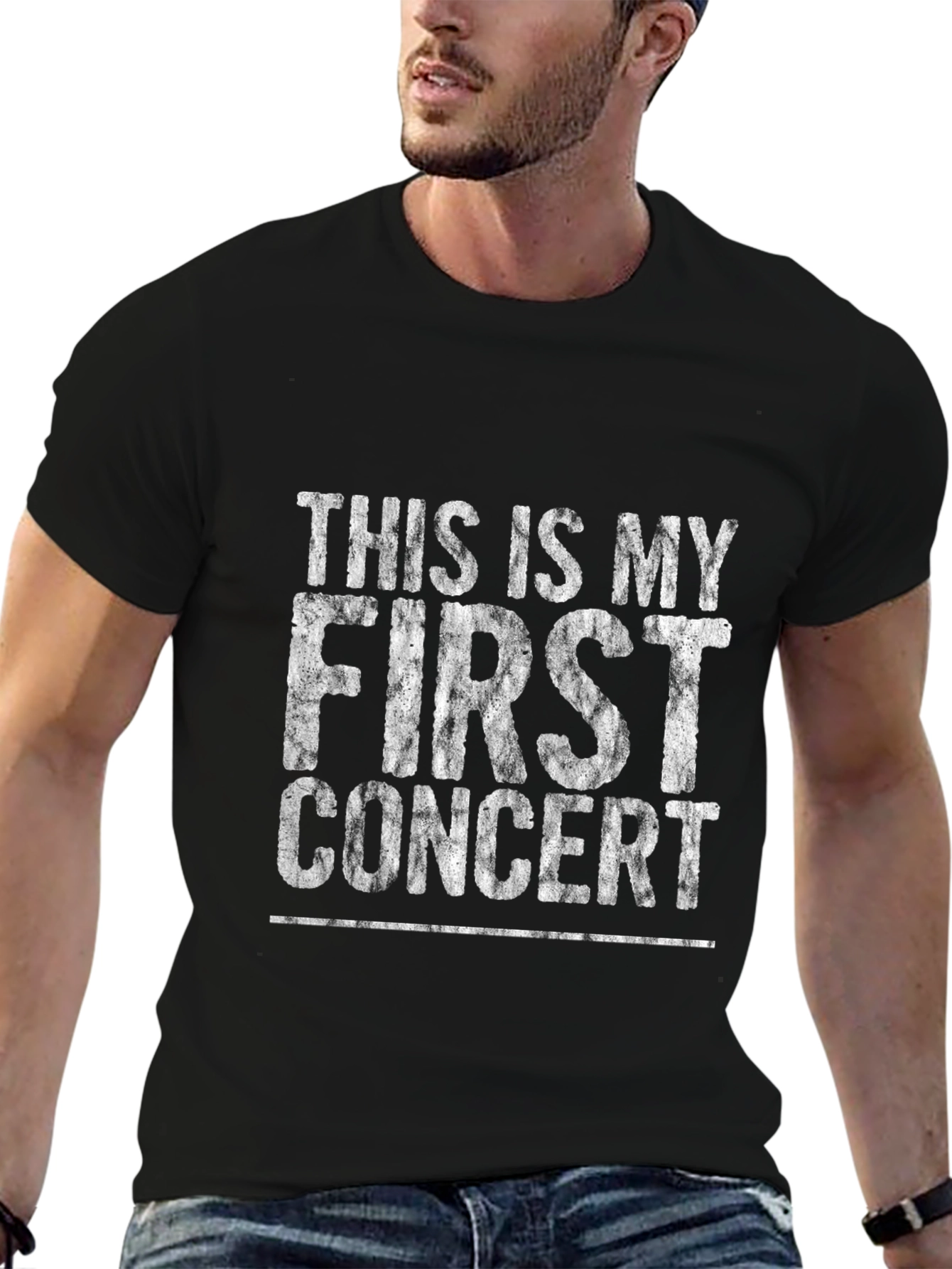 First Concert T-Shirt - Distressed Graphic Print