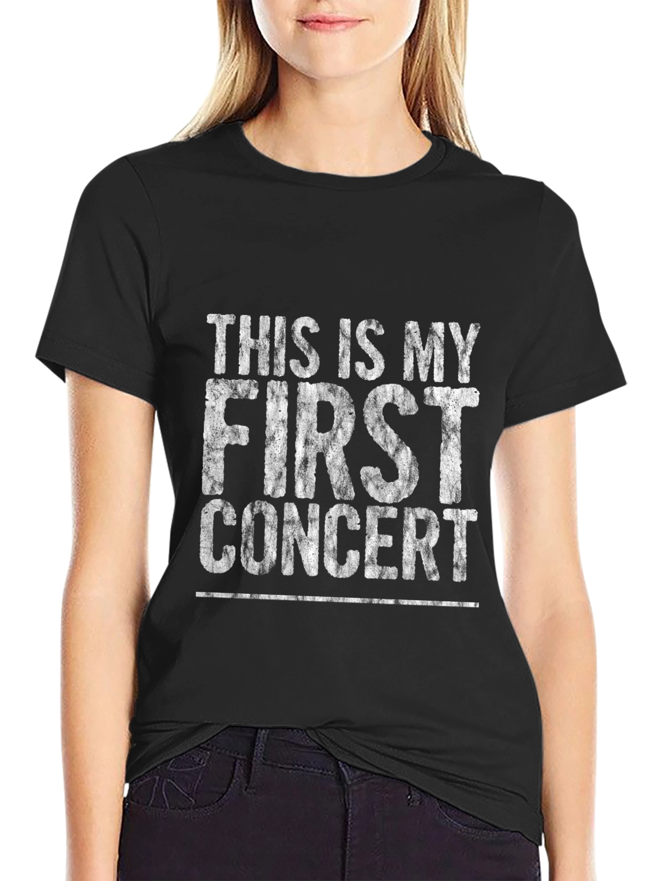 First Concert T-Shirt - Distressed Graphic Print