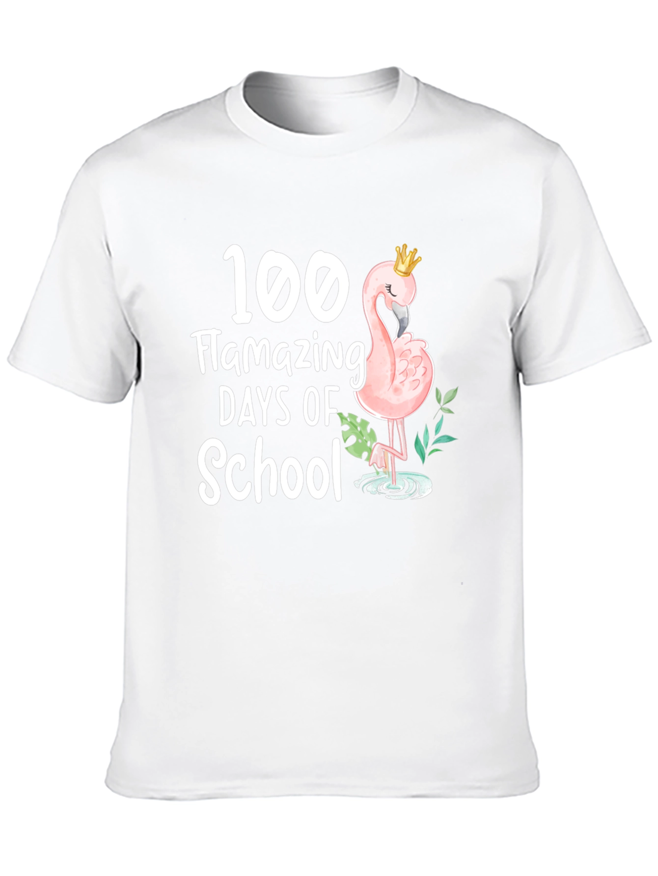 100 Days of School Flamingo T-Shirt