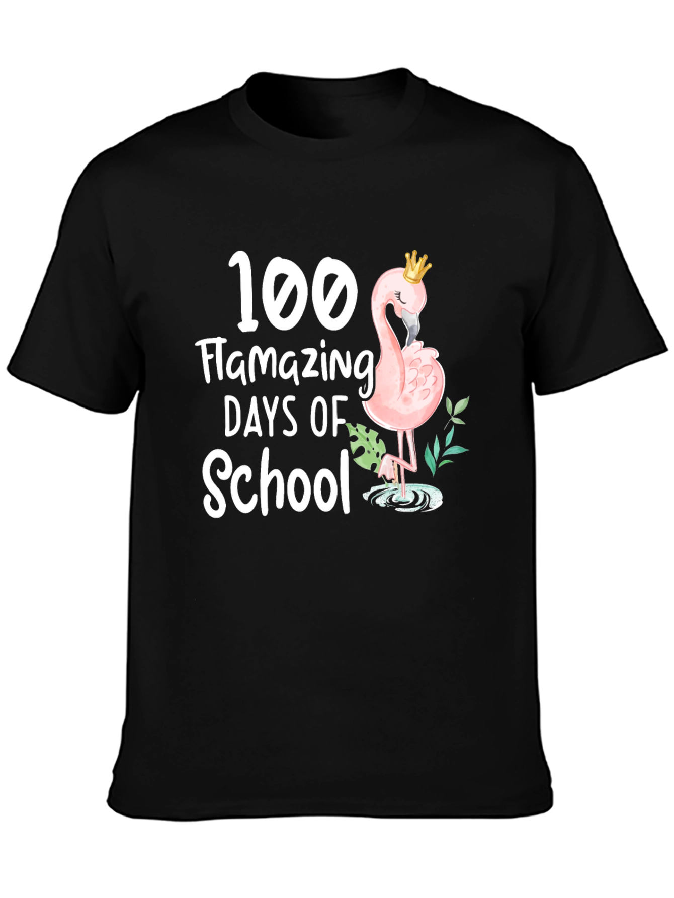 100 Days of School Flamingo T-Shirt