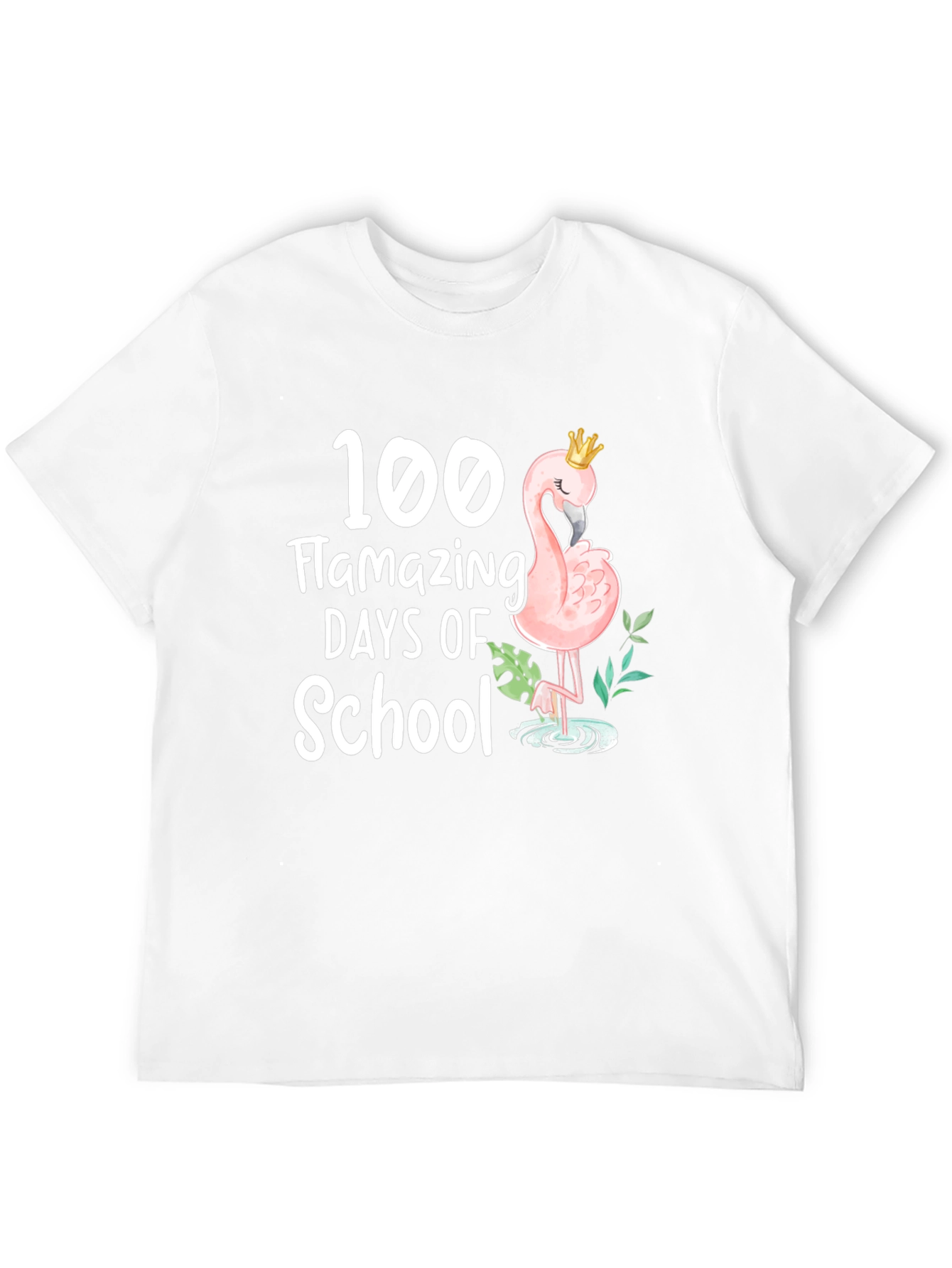 100 Days of School Flamingo T-Shirt