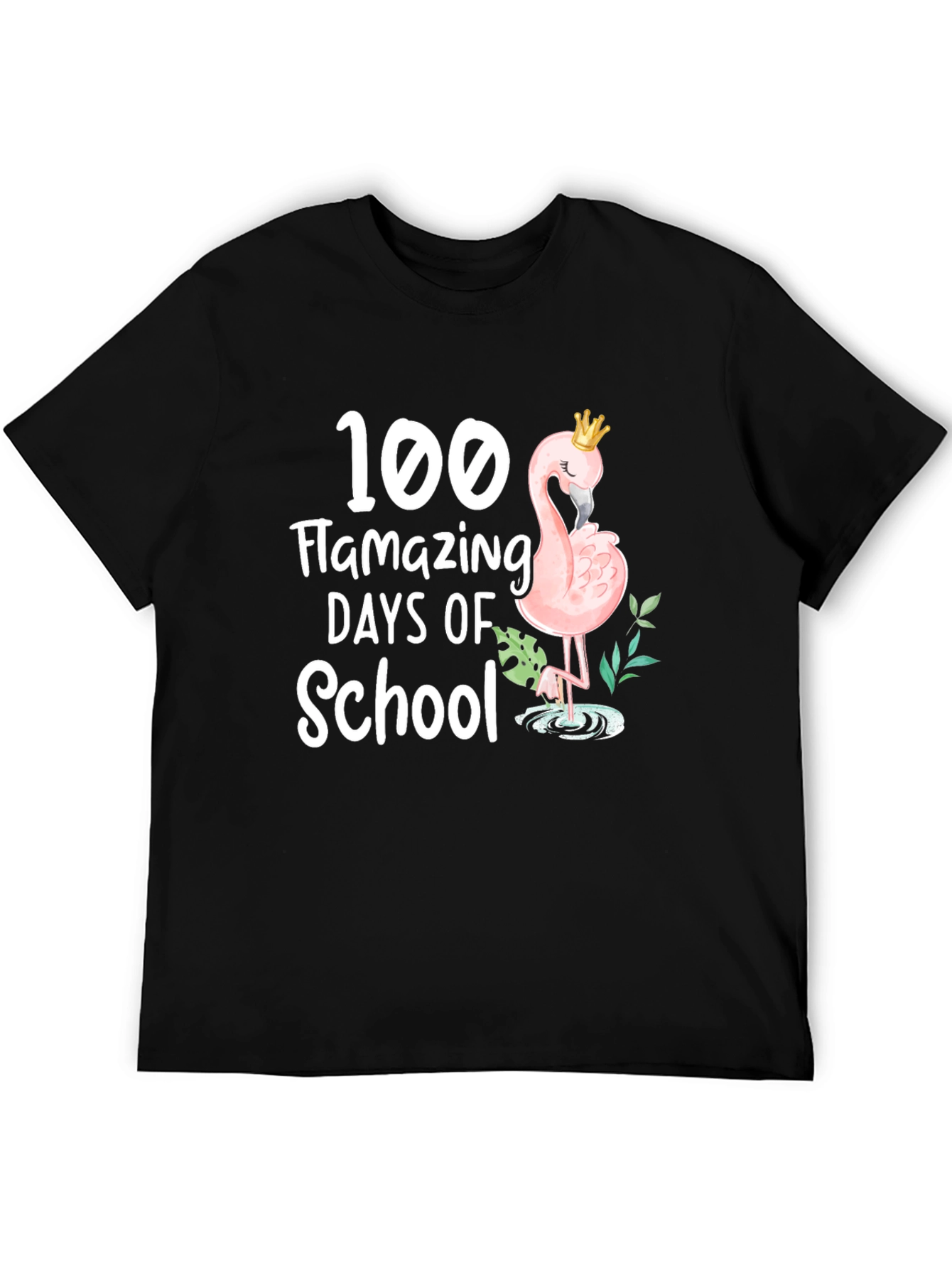 100 Days of School Flamingo T-Shirt