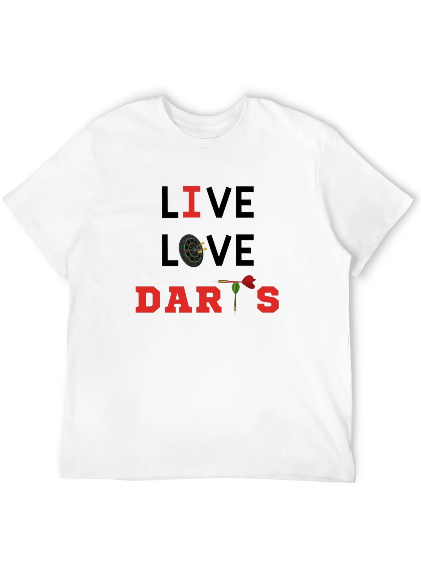 Live Love Darts T-Shirt - Novelty Design