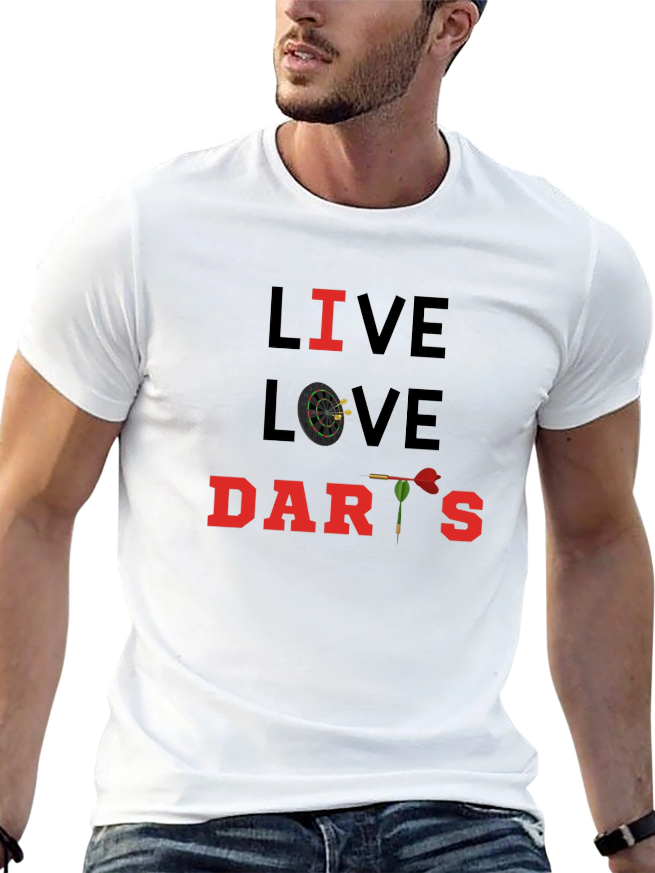 Live Love Darts T-Shirt - Novelty Design