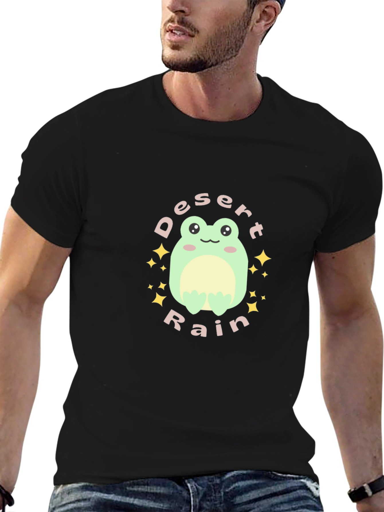 Desert Rain Frog Graphic Tee - Unisex Black T-Shirt