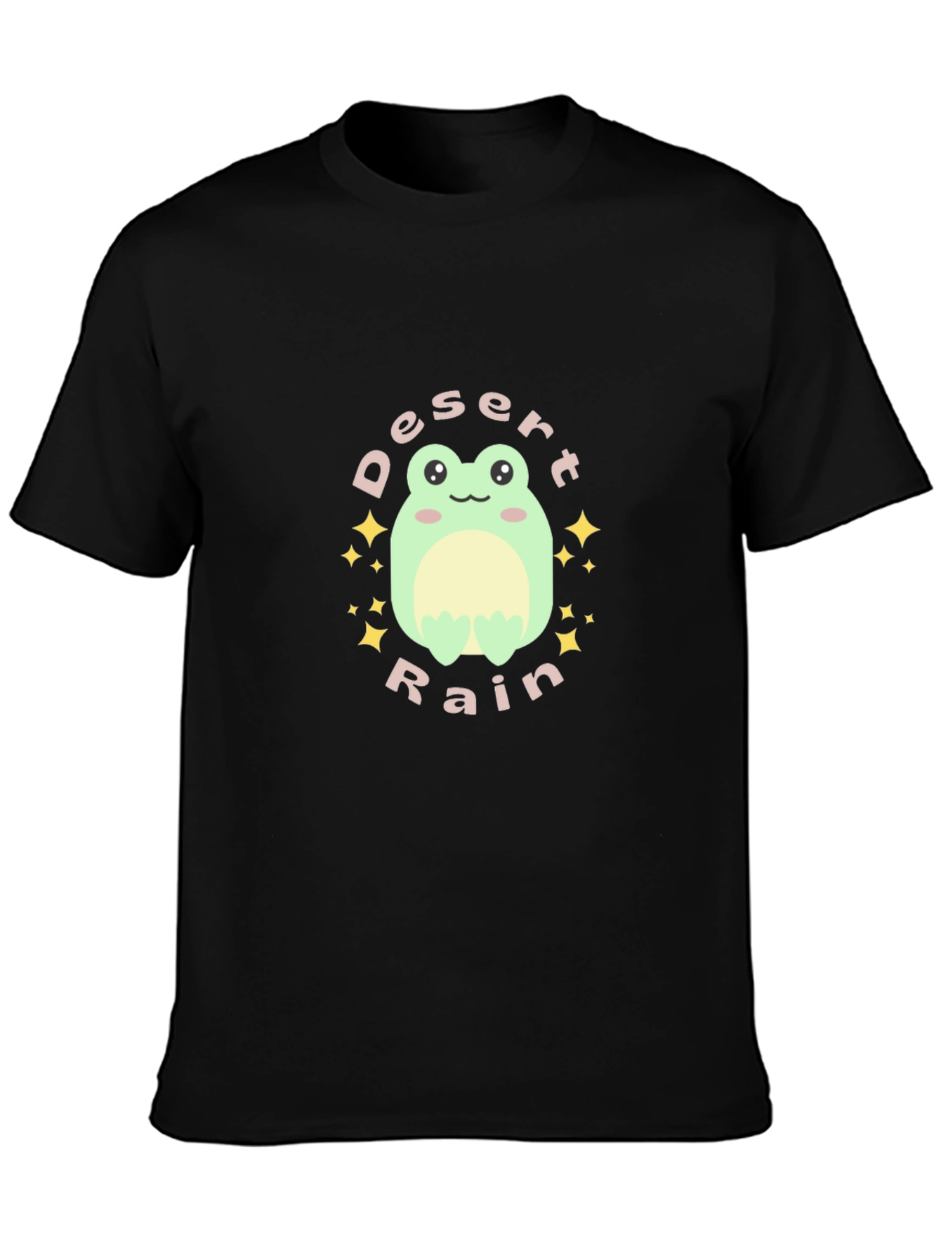 Desert Rain Frog Graphic Tee - Unisex Black T-Shirt