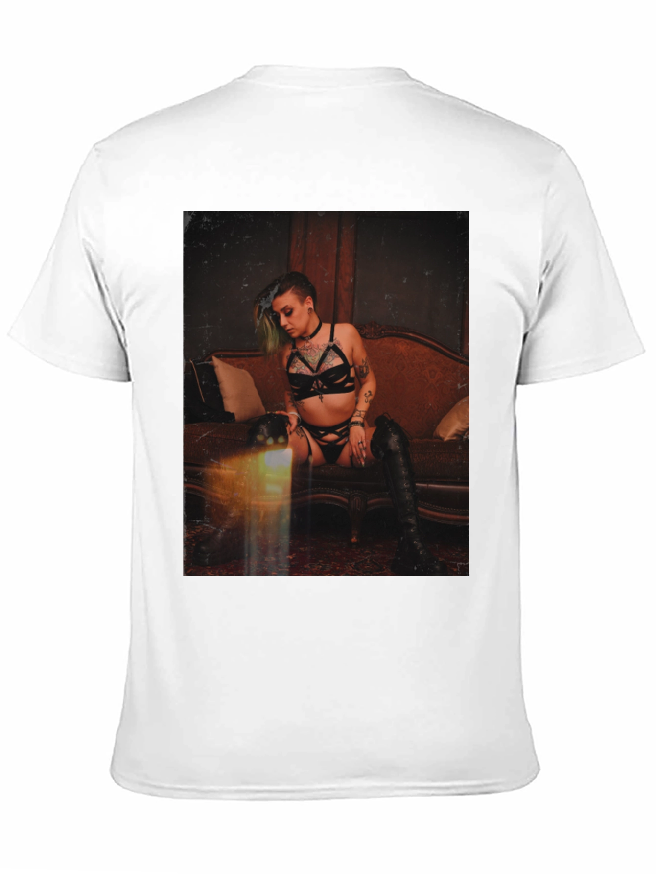 Edgy Tattooed Woman Graphic Tee