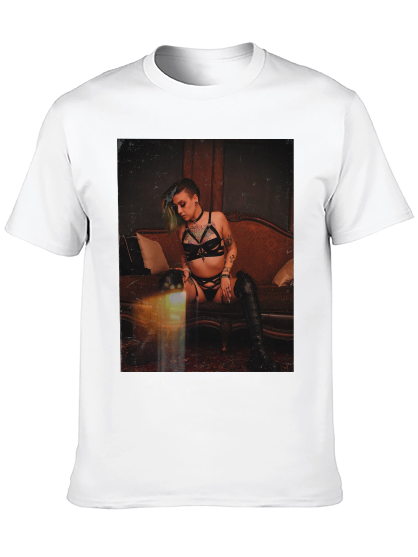 Edgy Tattooed Woman Graphic Tee