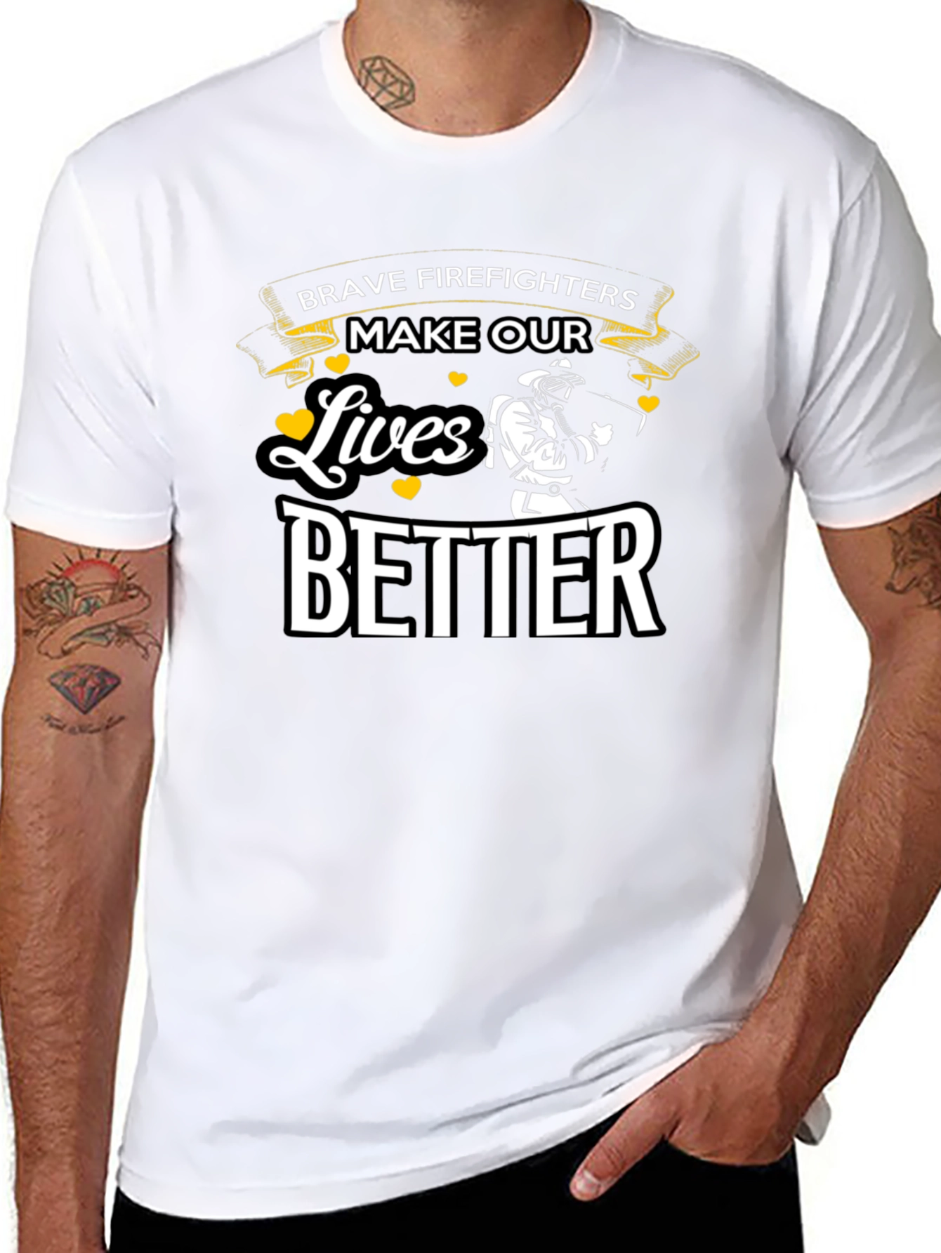 Brave Firefighters T-Shirt - Make Our Lives Better