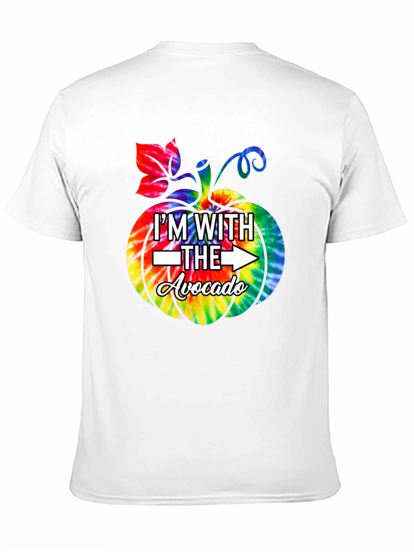 Im With the Avocado Pumpkin Tie-Dye T-Shirt