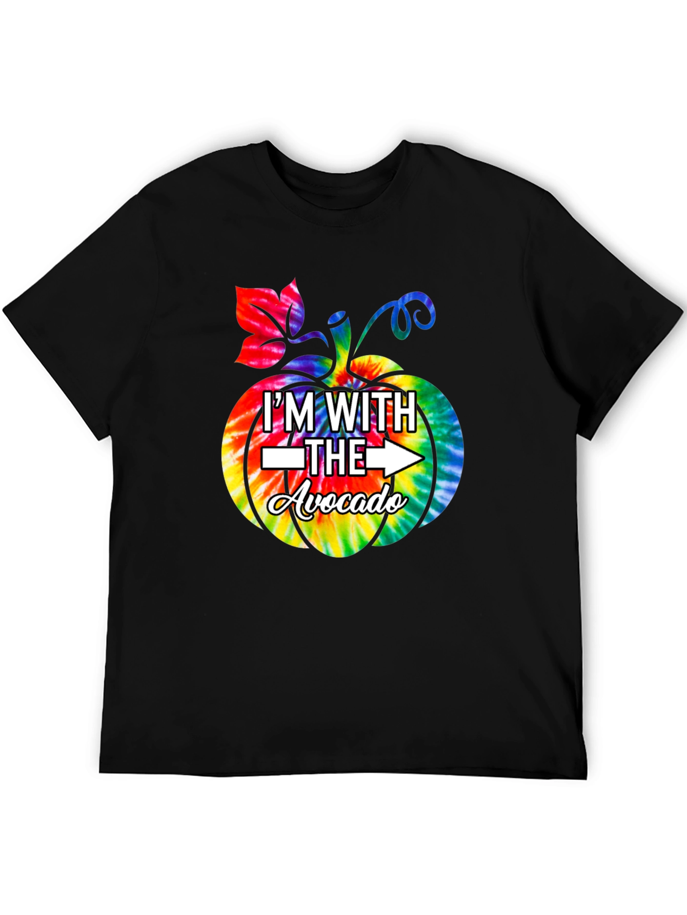 Im With the Avocado Pumpkin Tie-Dye T-Shirt