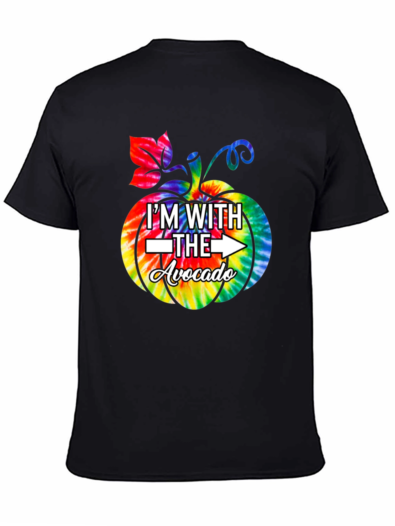 Im With the Avocado Pumpkin Tie-Dye T-Shirt