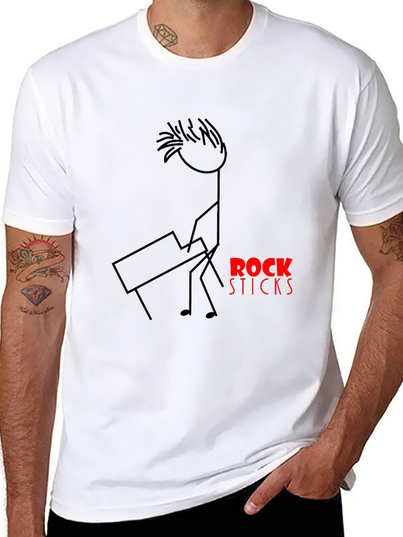 Rock Sticks T-Shirt - Unique Graphic Tee