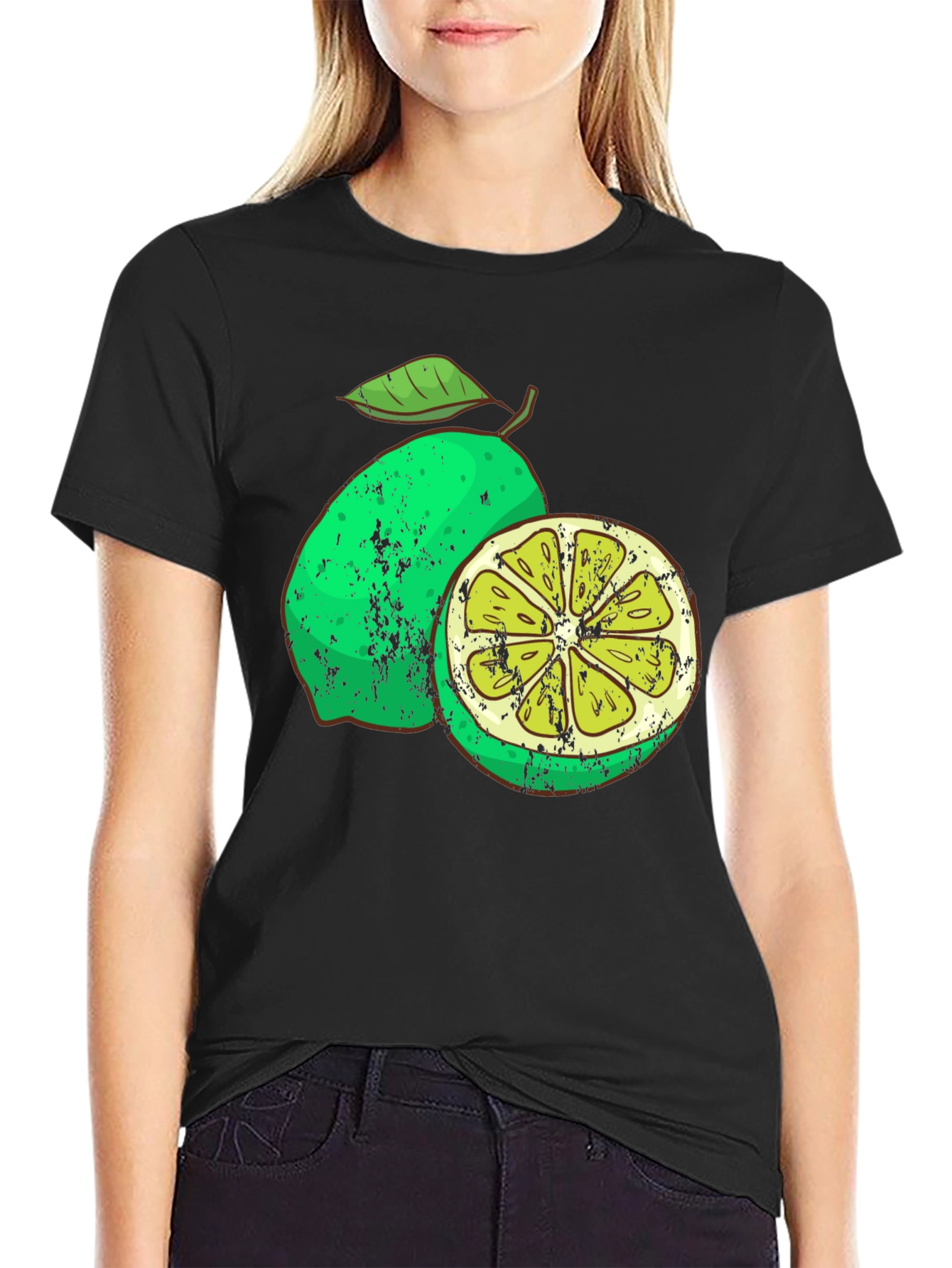 Lime Graphic Print Mens T-Shirt